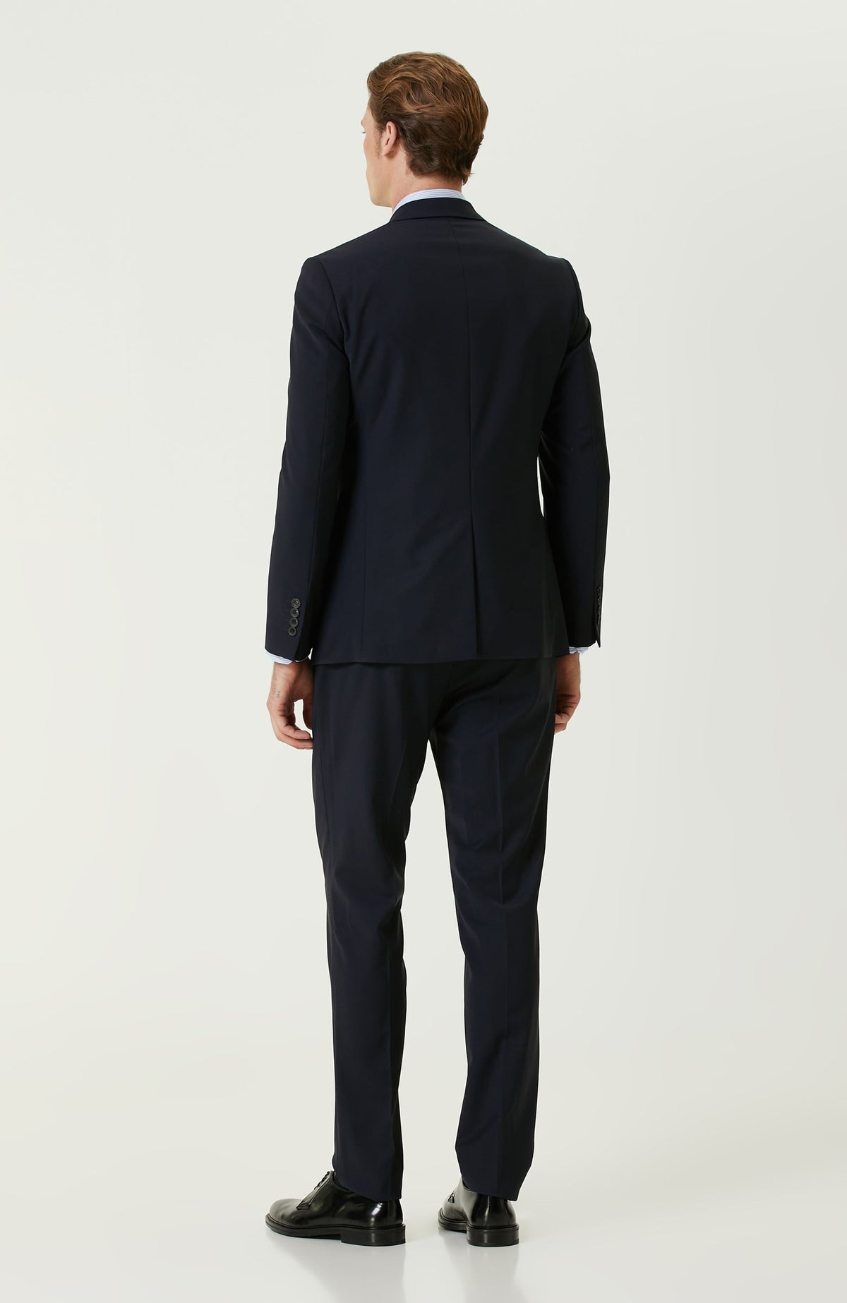MEN'S Navy Blue Wool Classic Suit