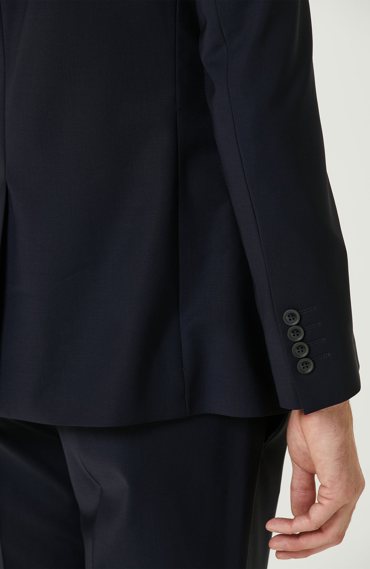 MEN'S Navy Blue Wool Classic Suit