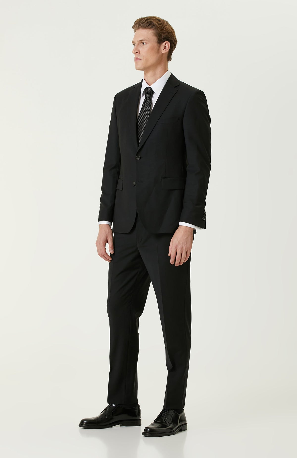 MEN'S Black Wool Classic Suit