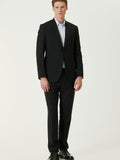 MEN'S Black Wool Classic Suit - 46/6N / BLACK