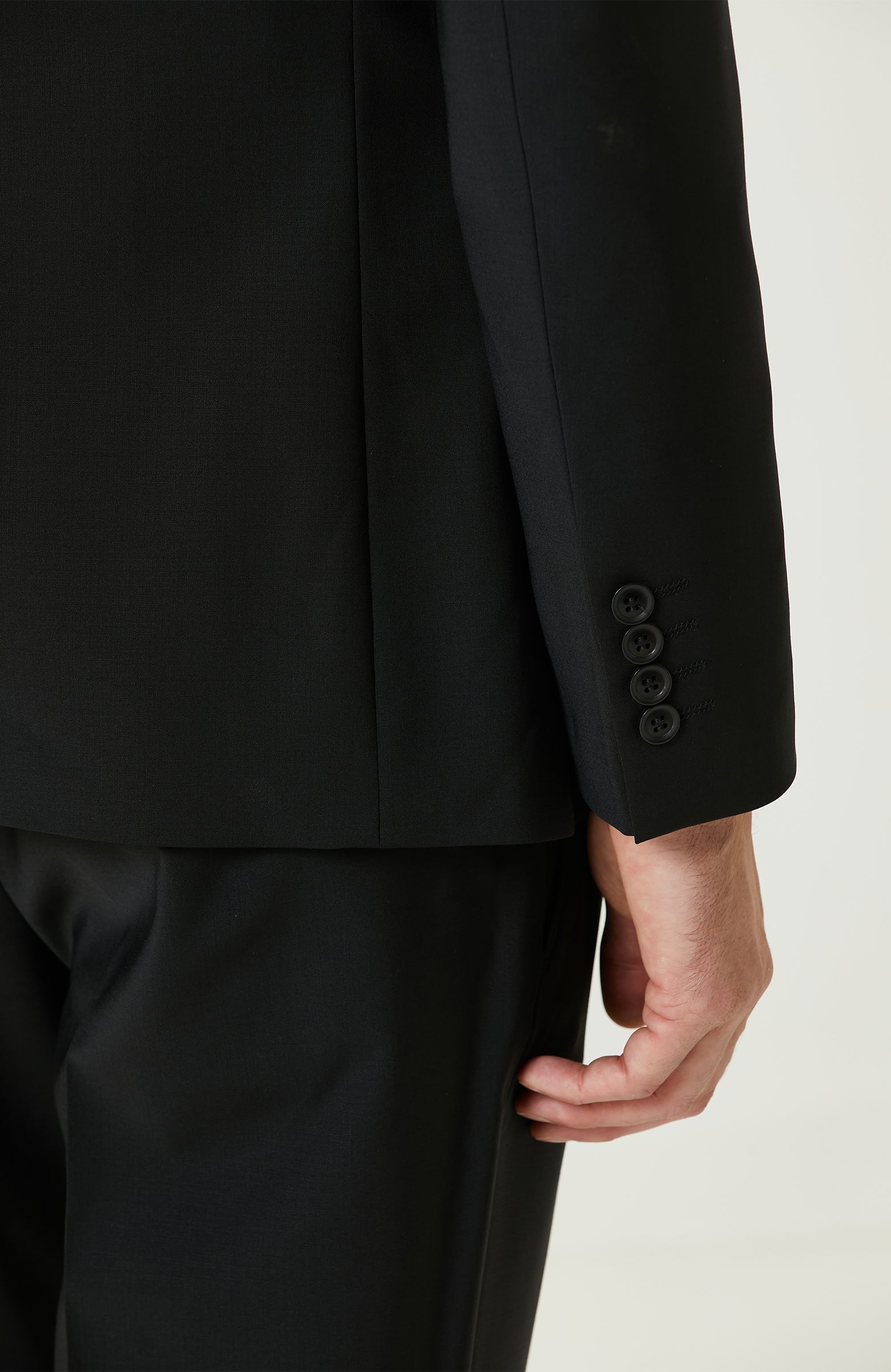 MEN'S Black Wool Classic Suit