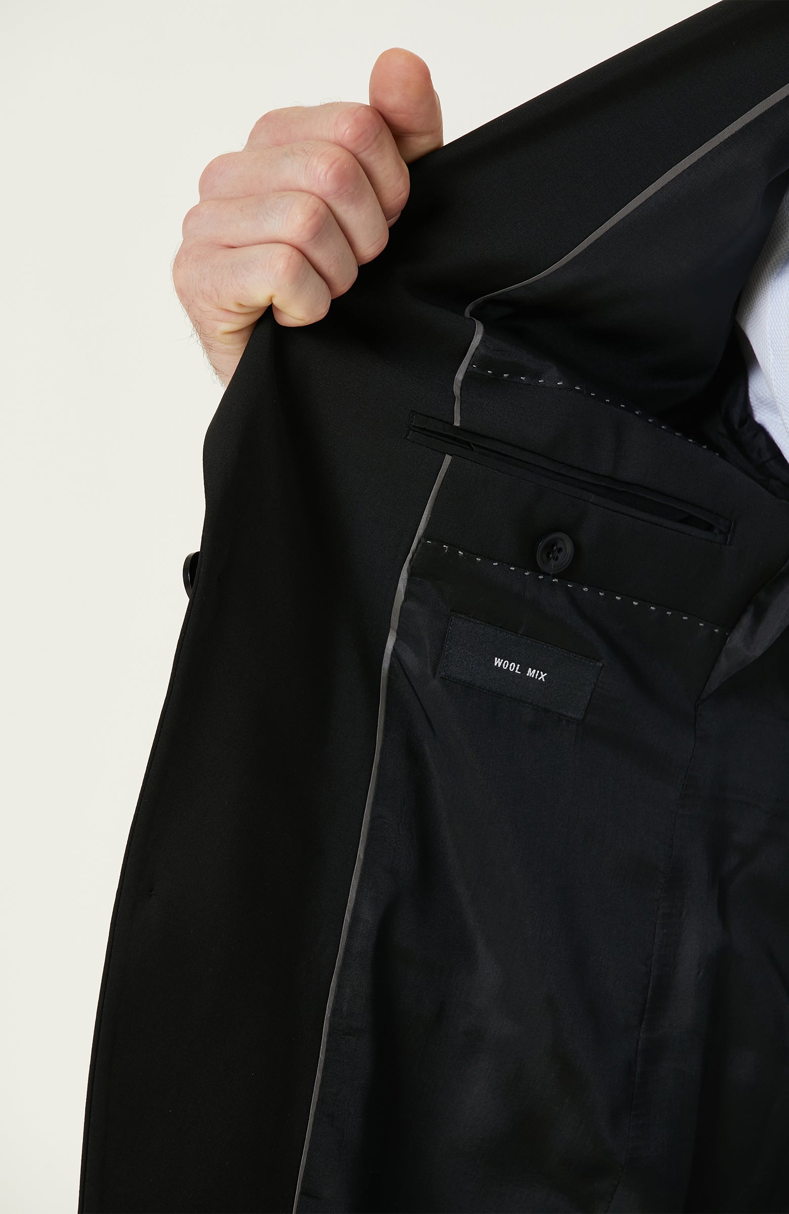 MEN'S Black Wool Classic Suit