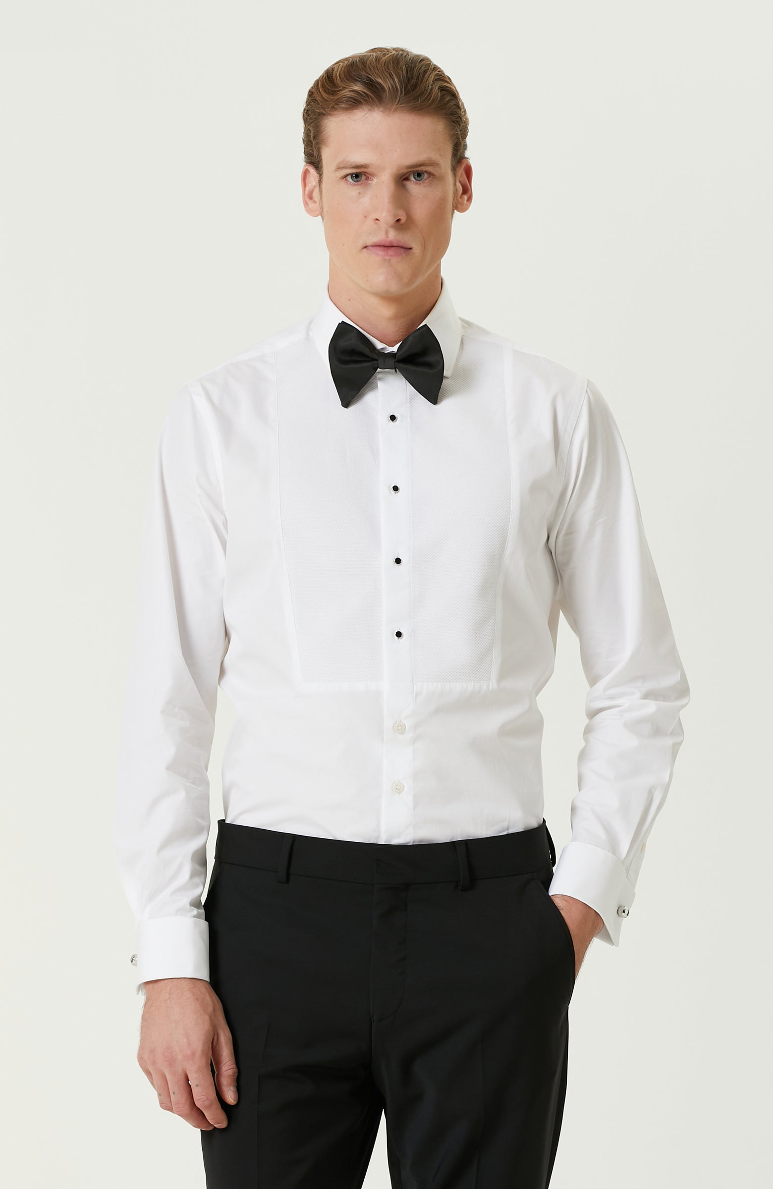 MEN'S White Tuxedo Shirt