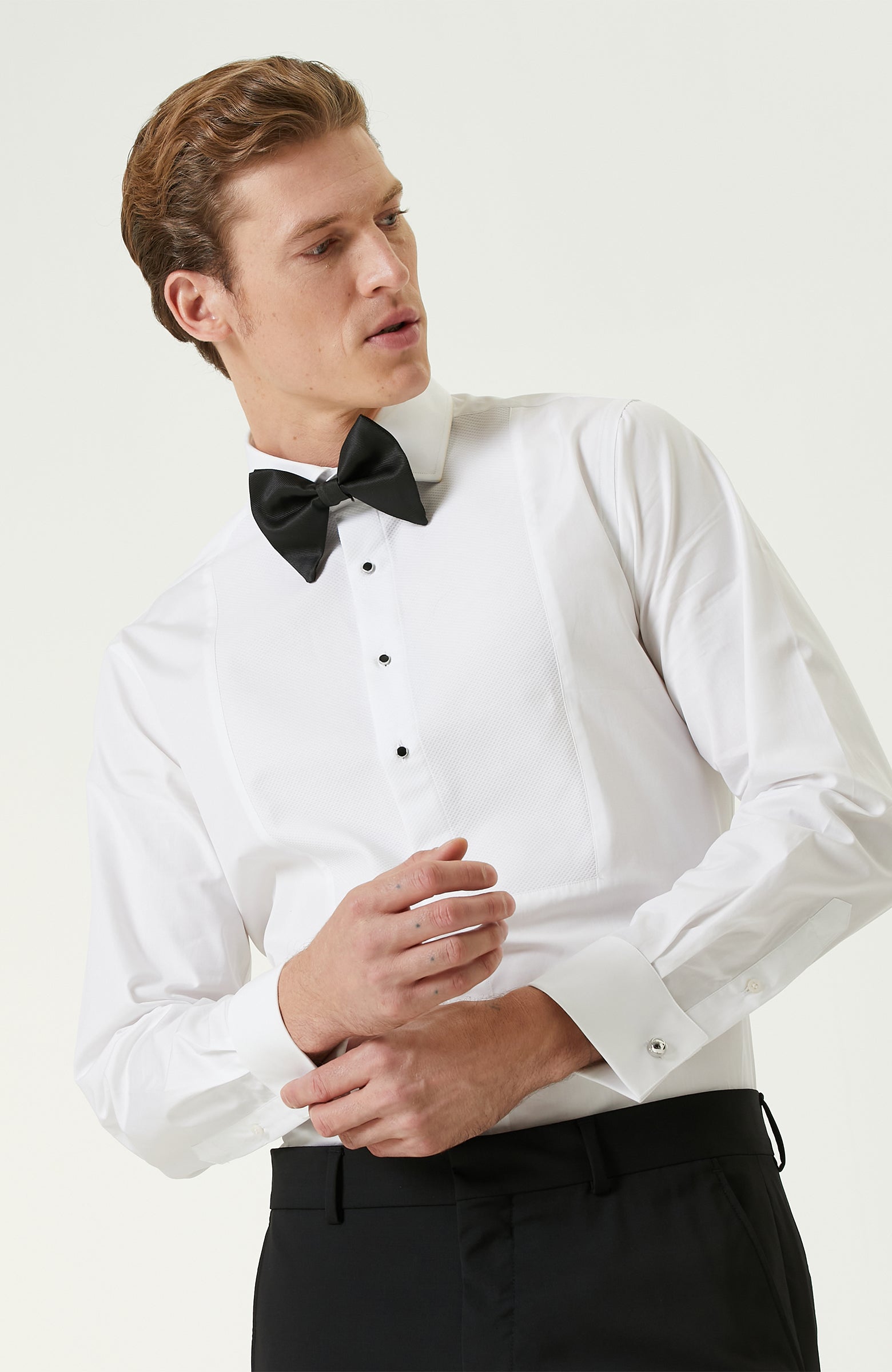 MEN'S White Tuxedo Shirt