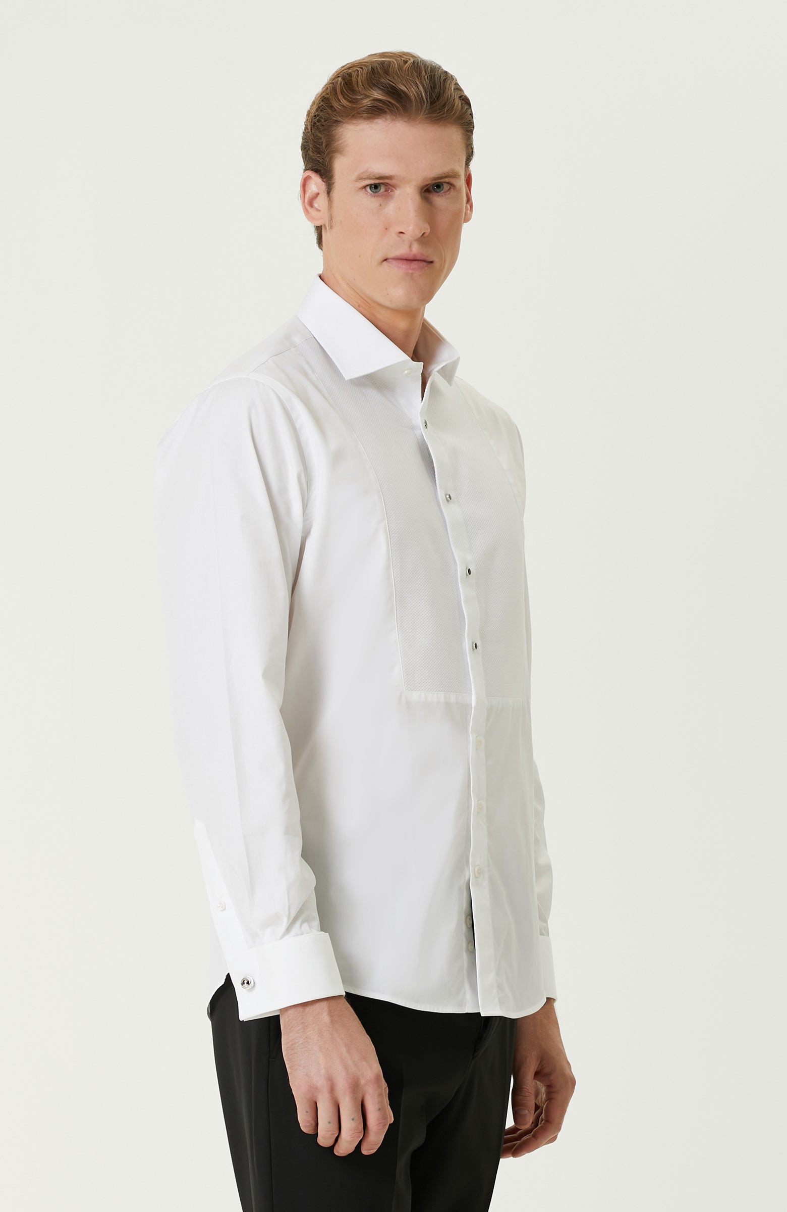 MEN'S White Tuxedo Shirt