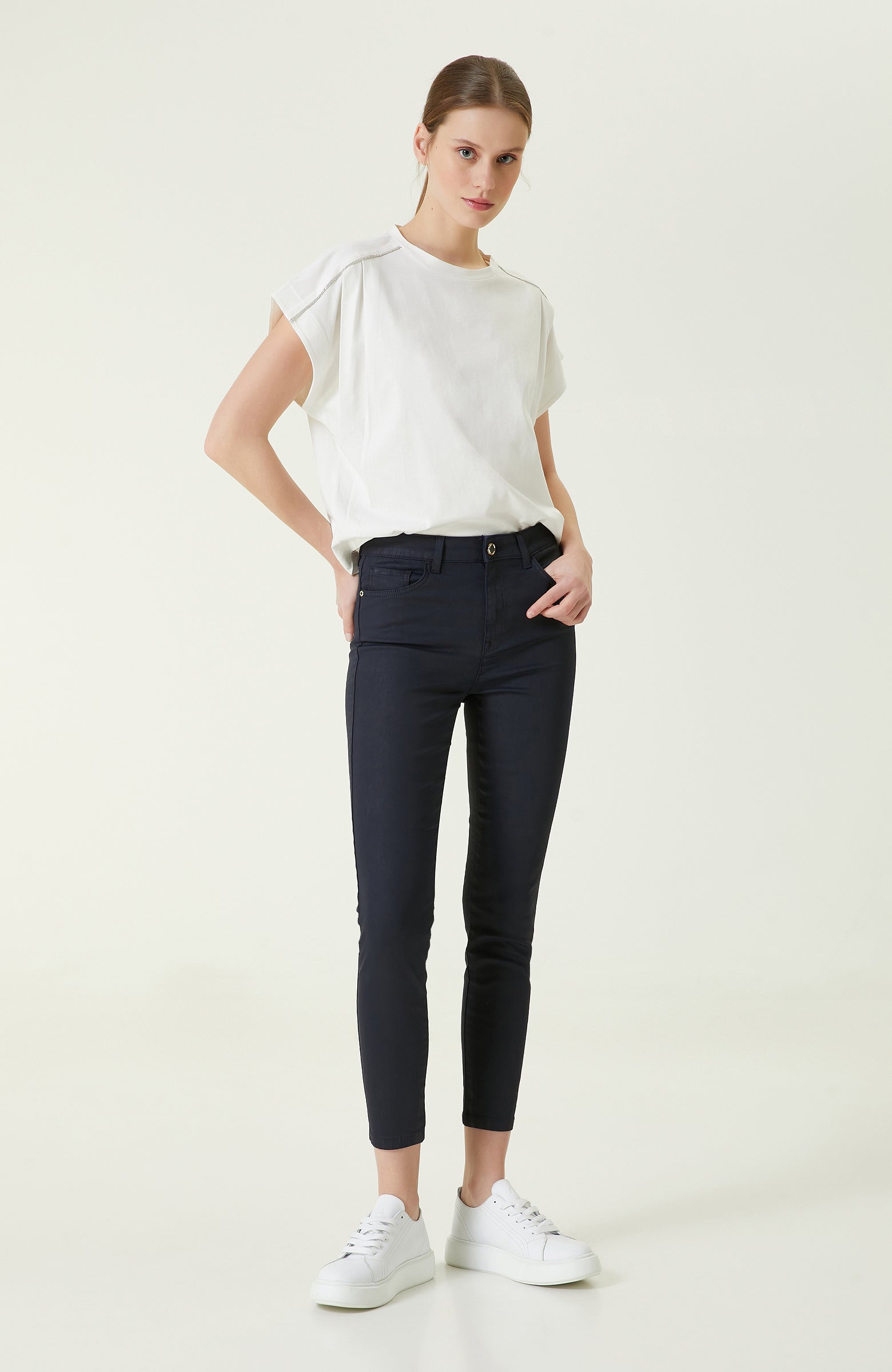 WOMEN'S Navy Blue Denim Pants