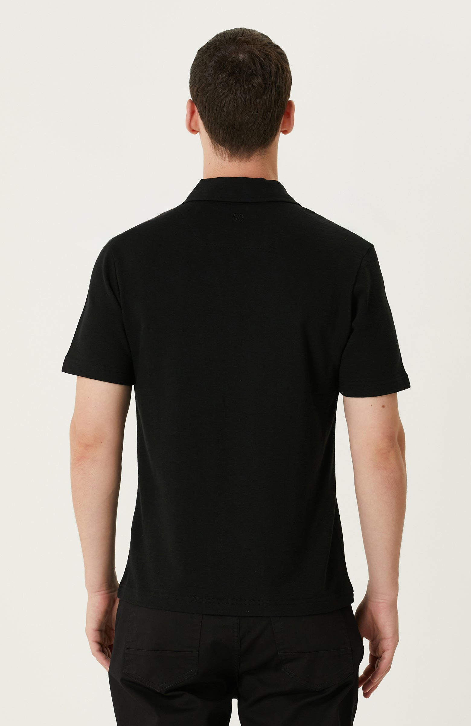 MEN'S BLACK POLO T-SHIRT