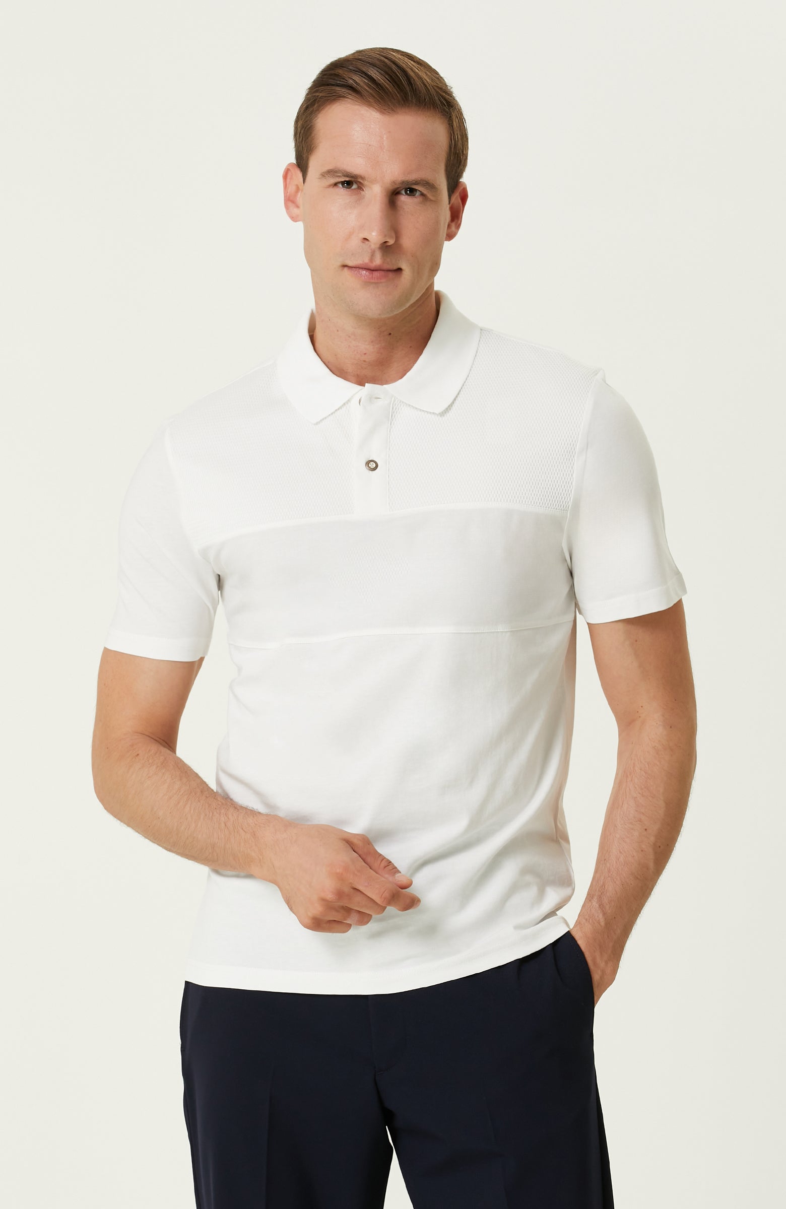 MEN'S Ecru Polo T-shirt