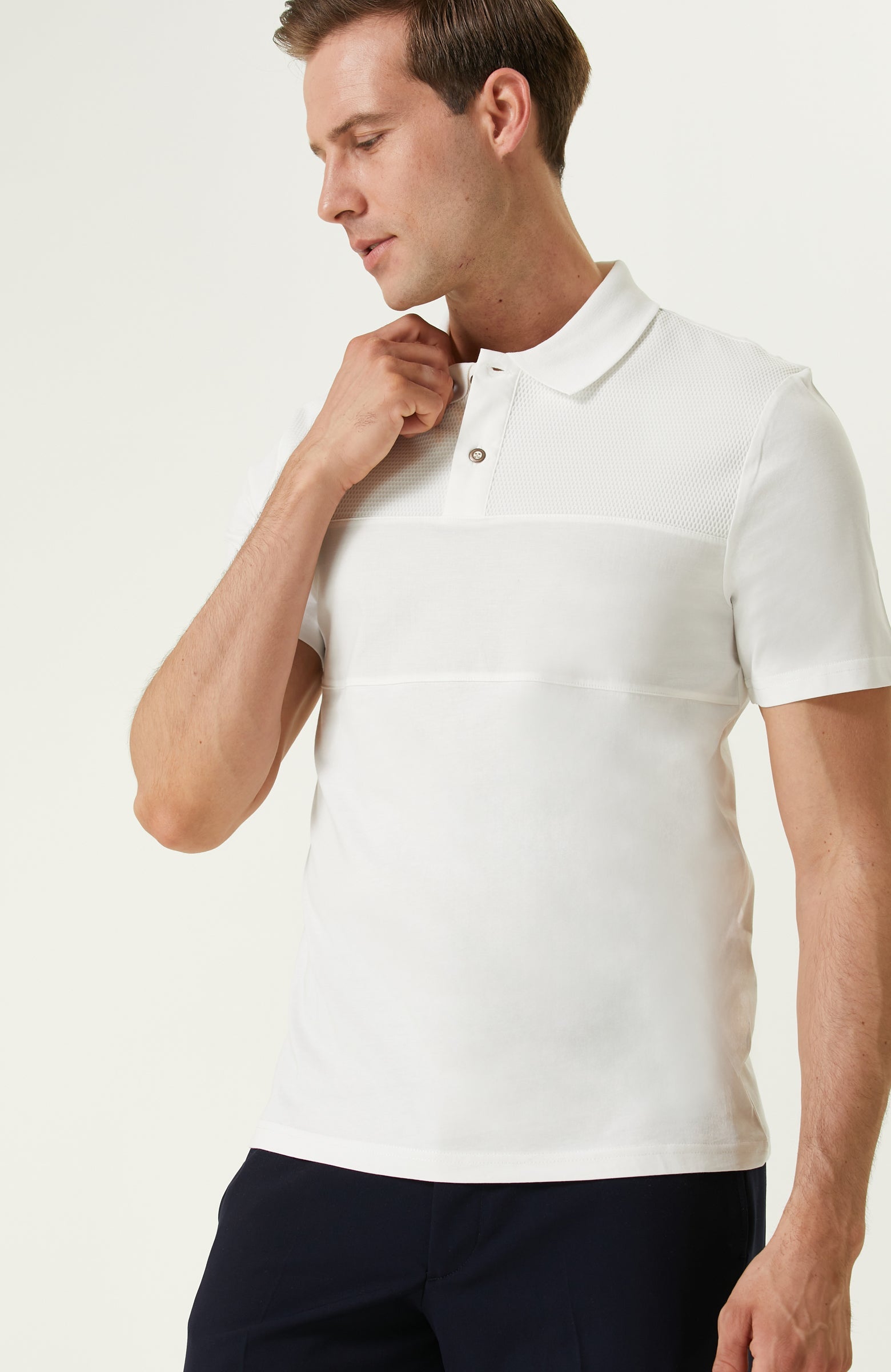 MEN'S Ecru Polo T-shirt