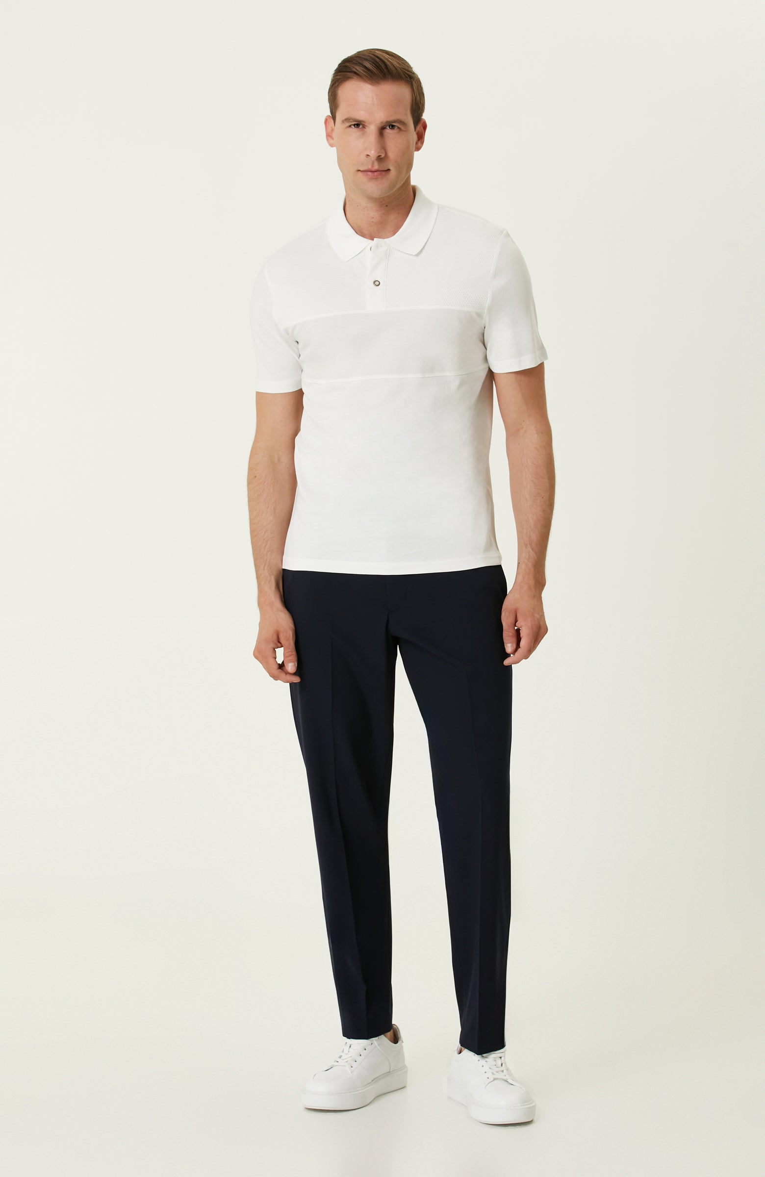 MEN'S Ecru Polo T-shirt