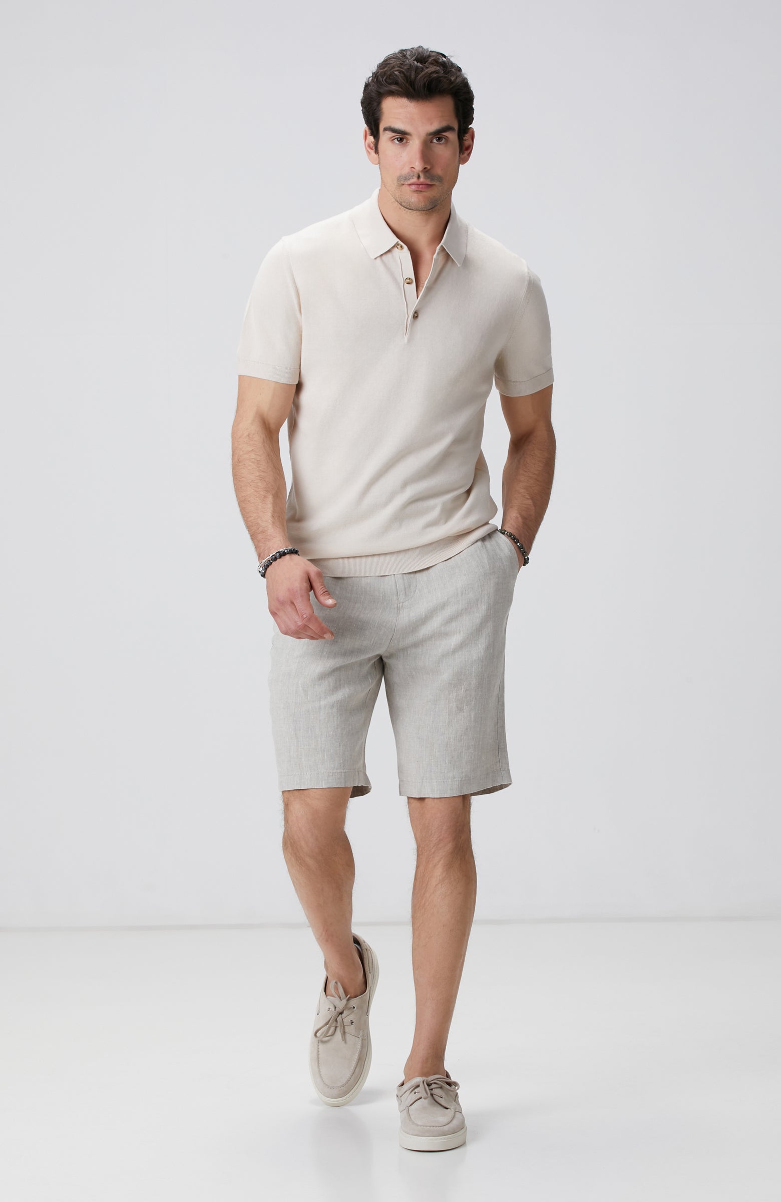 MEN'S Natural Linen Shorts
