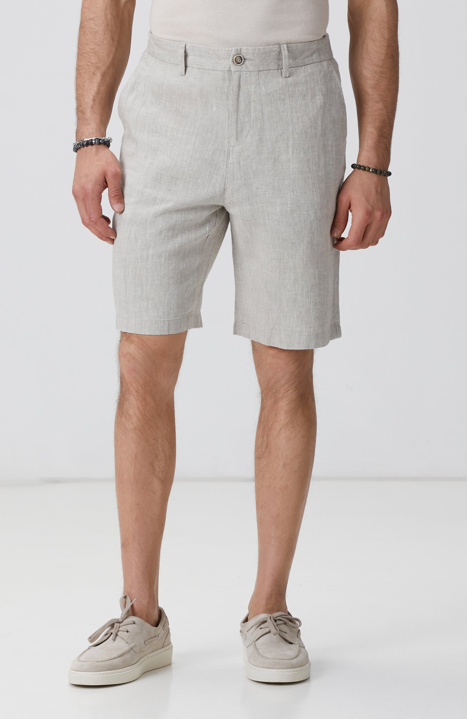 MEN'S Natural Linen Shorts