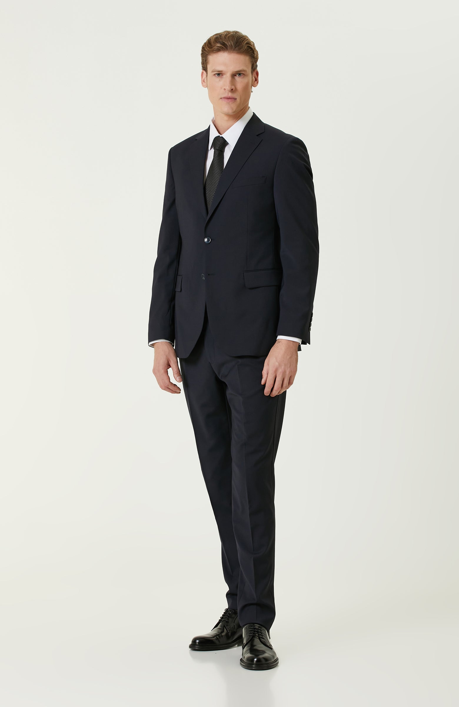 MEN'S Navy Wool Mix Suit