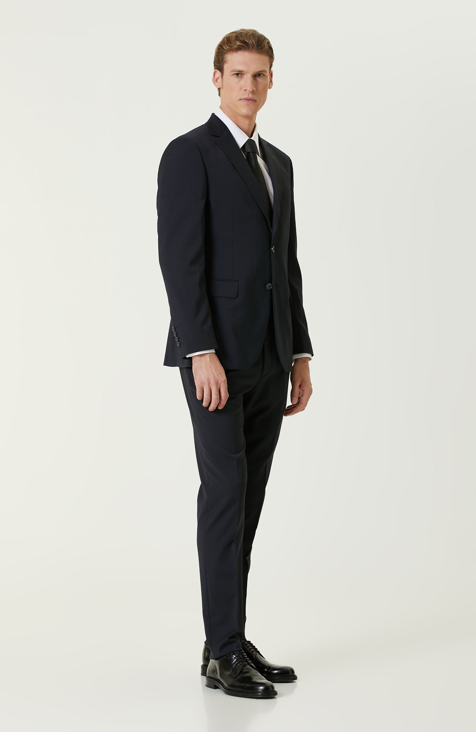 MEN'S Navy Wool Mix Suit