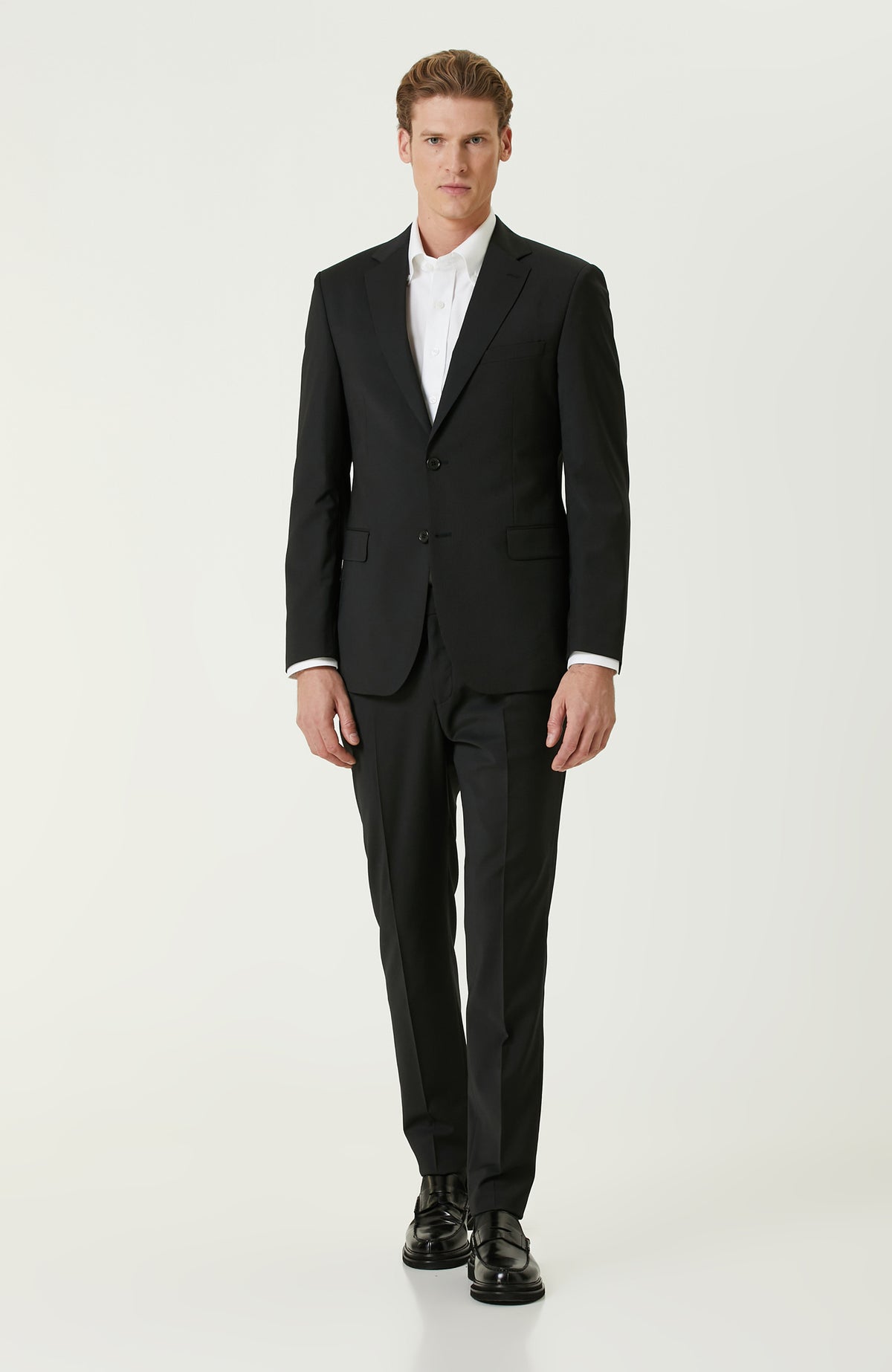 MEN'S Black Wool Mix Suit