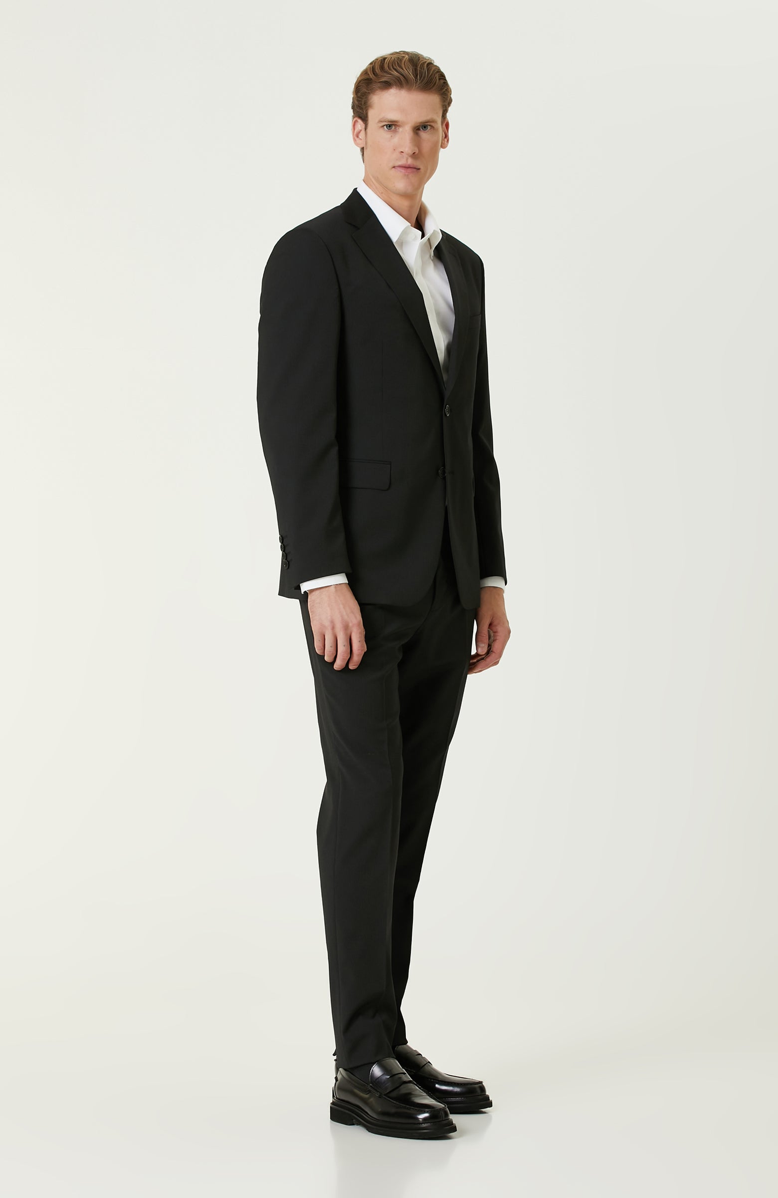 MEN'S Black Wool Mix Suit