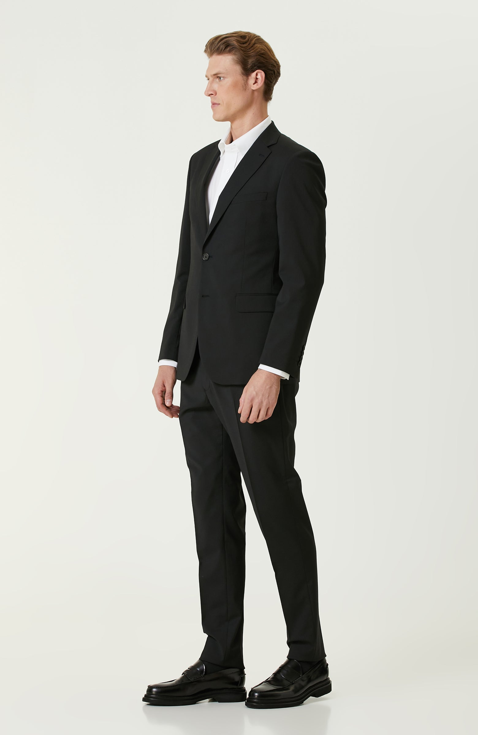 MEN'S Black Wool Mix Suit