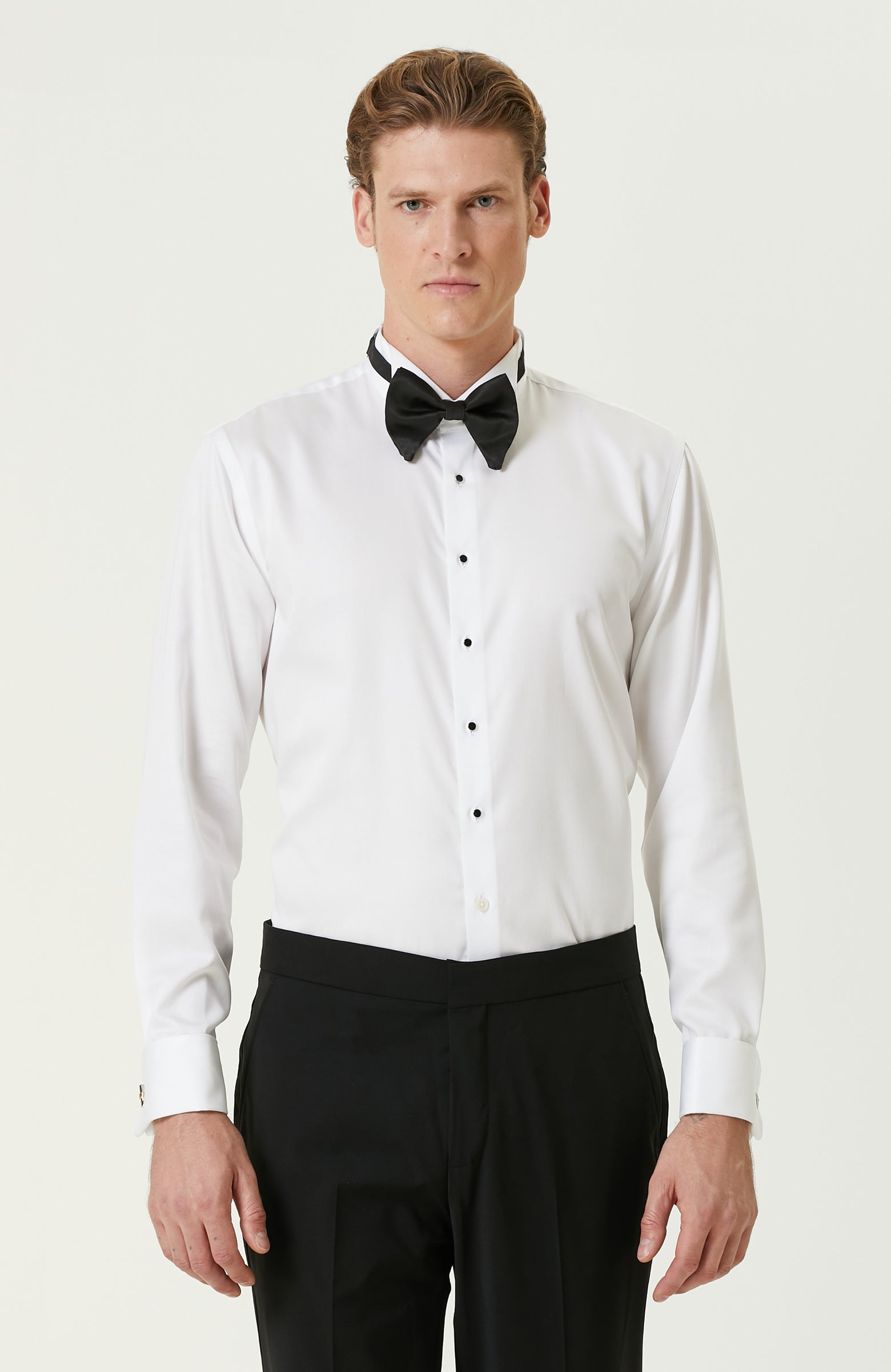 MEN'S Non-Iron White Tuxedo Shirt