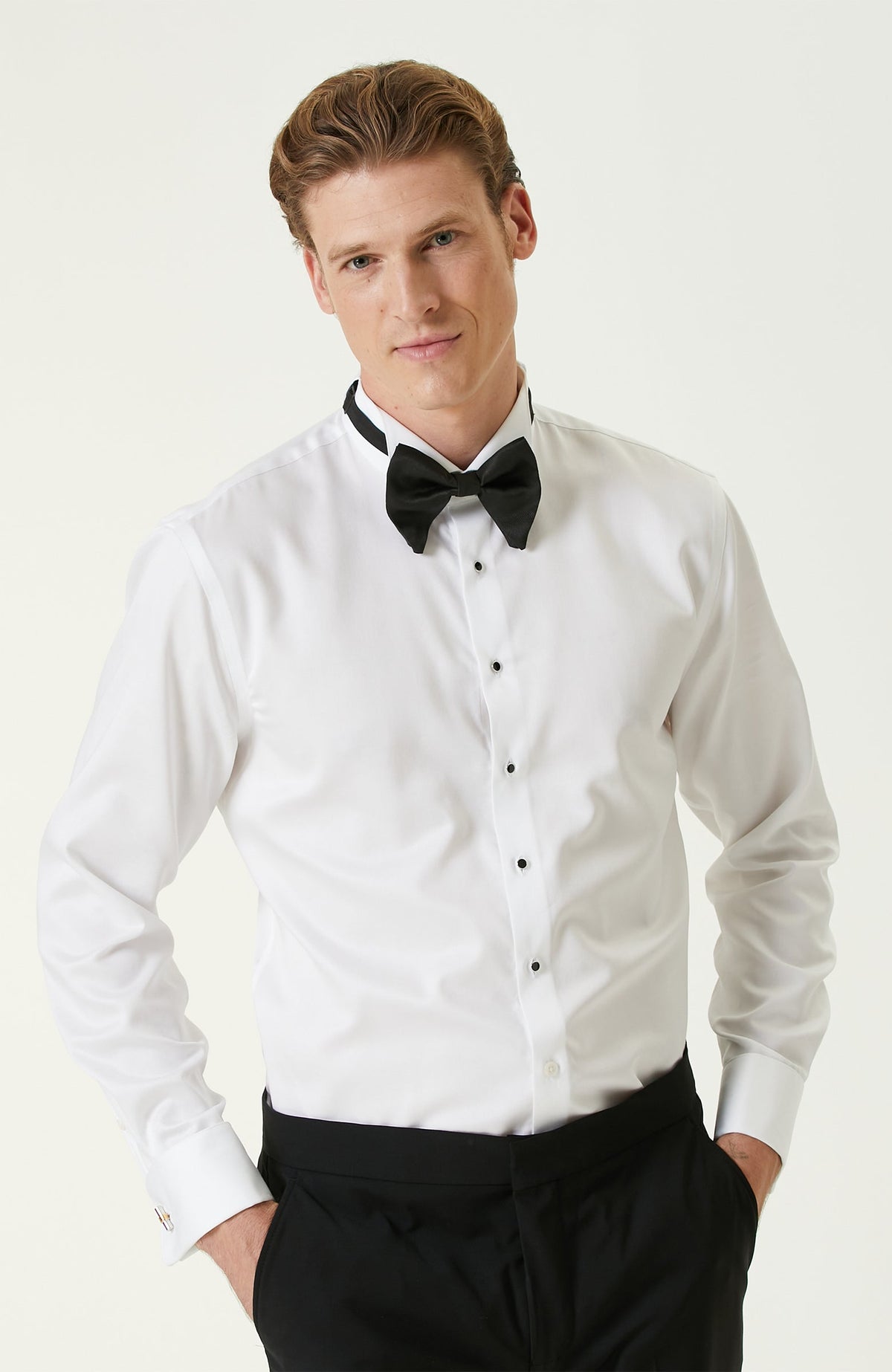 MEN'S Non-Iron White Tuxedo Shirt