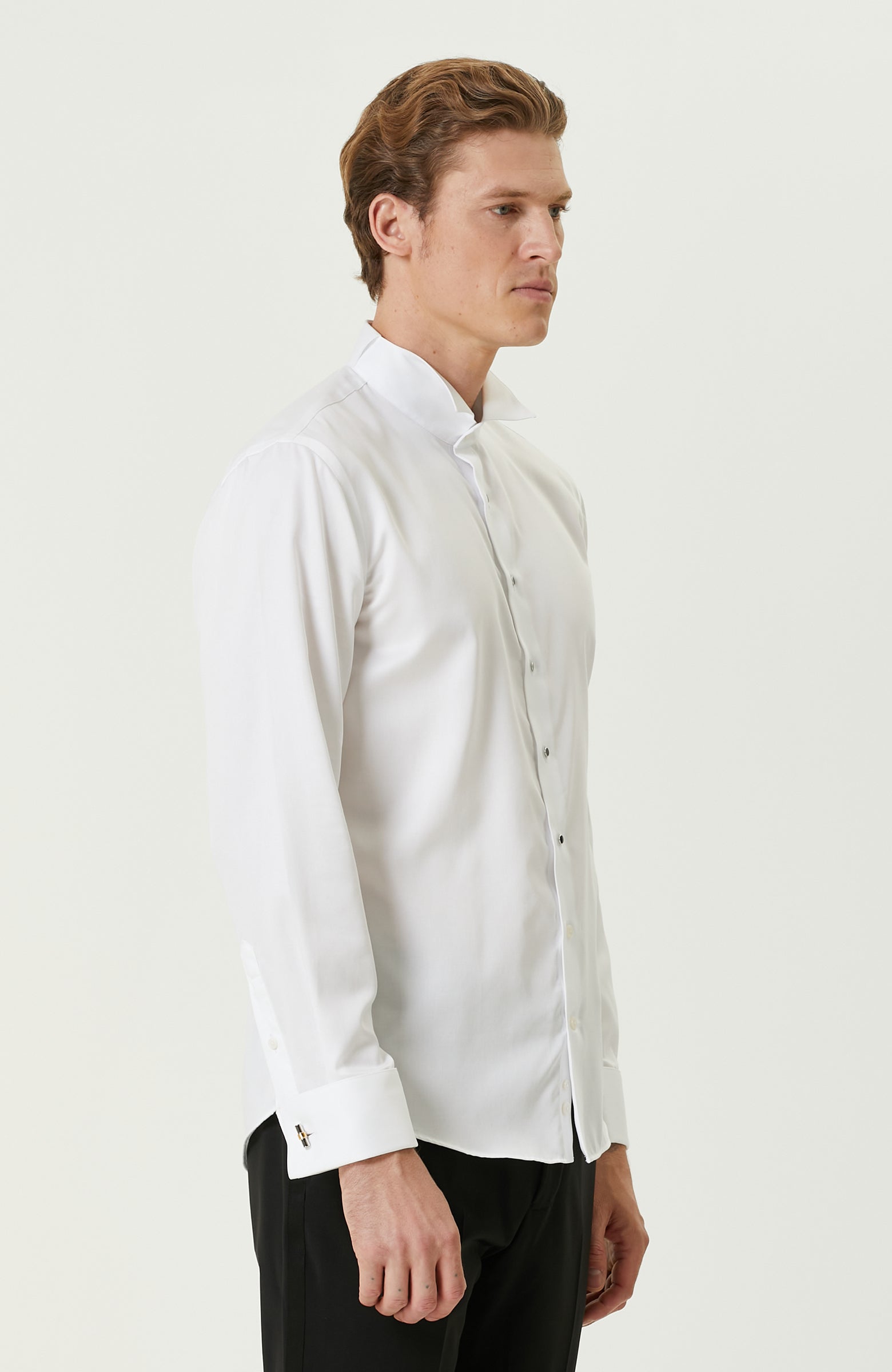 MEN'S Non-Iron White Tuxedo Shirt