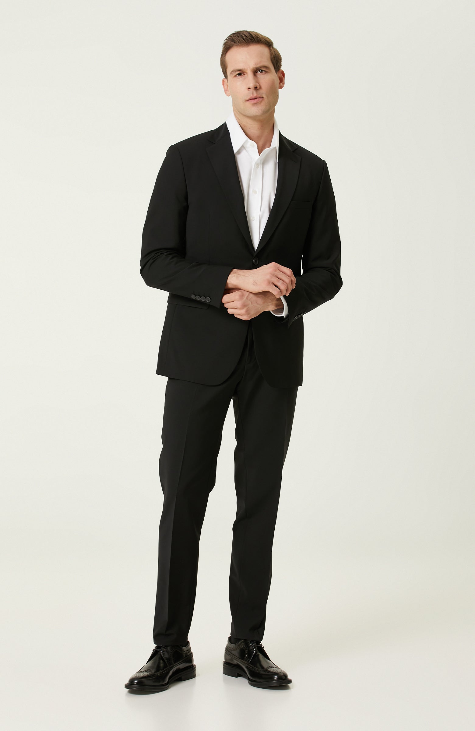 MEN'S Black Wool Classic Suit