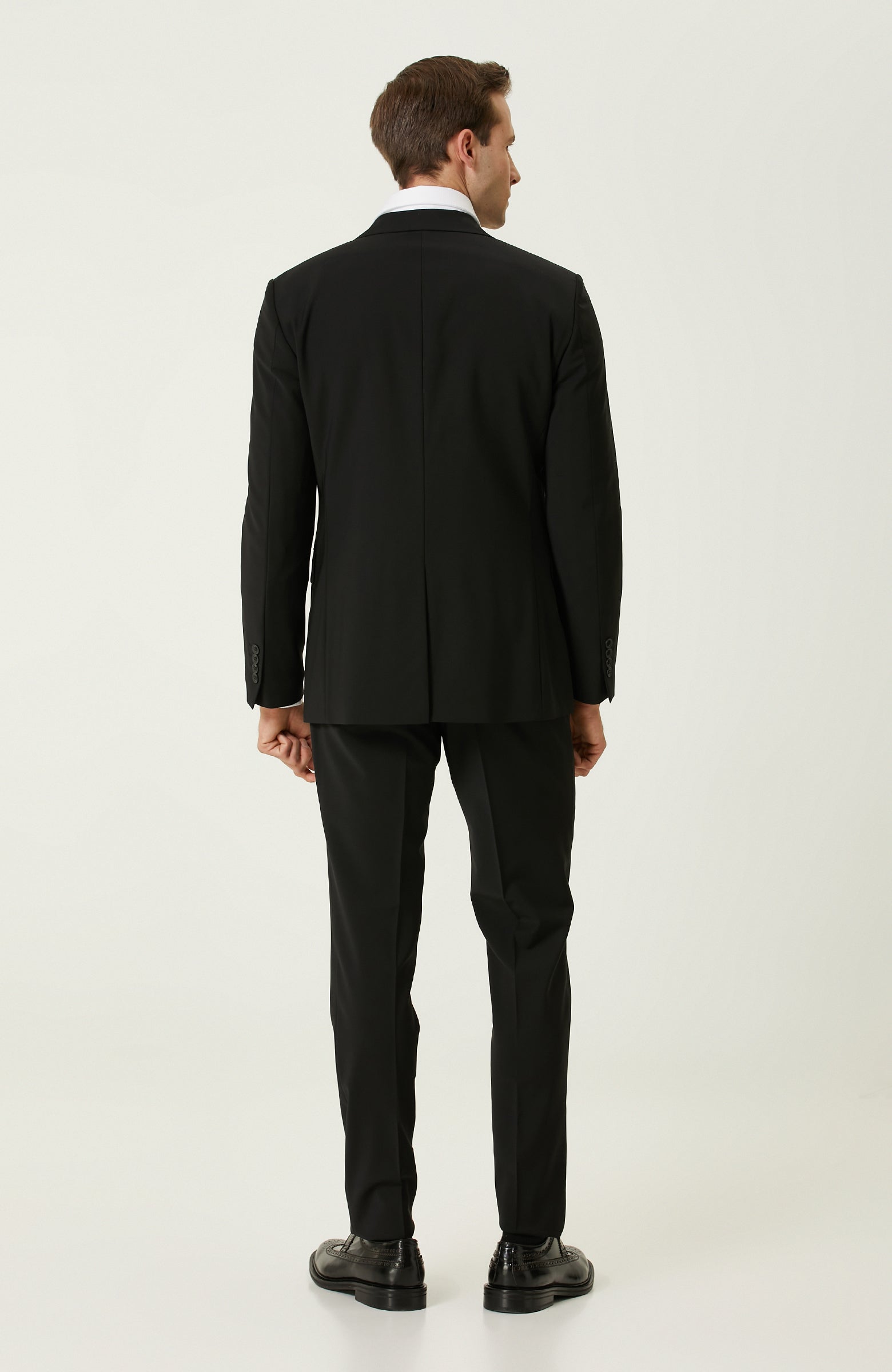 MEN'S Black Wool Classic Suit
