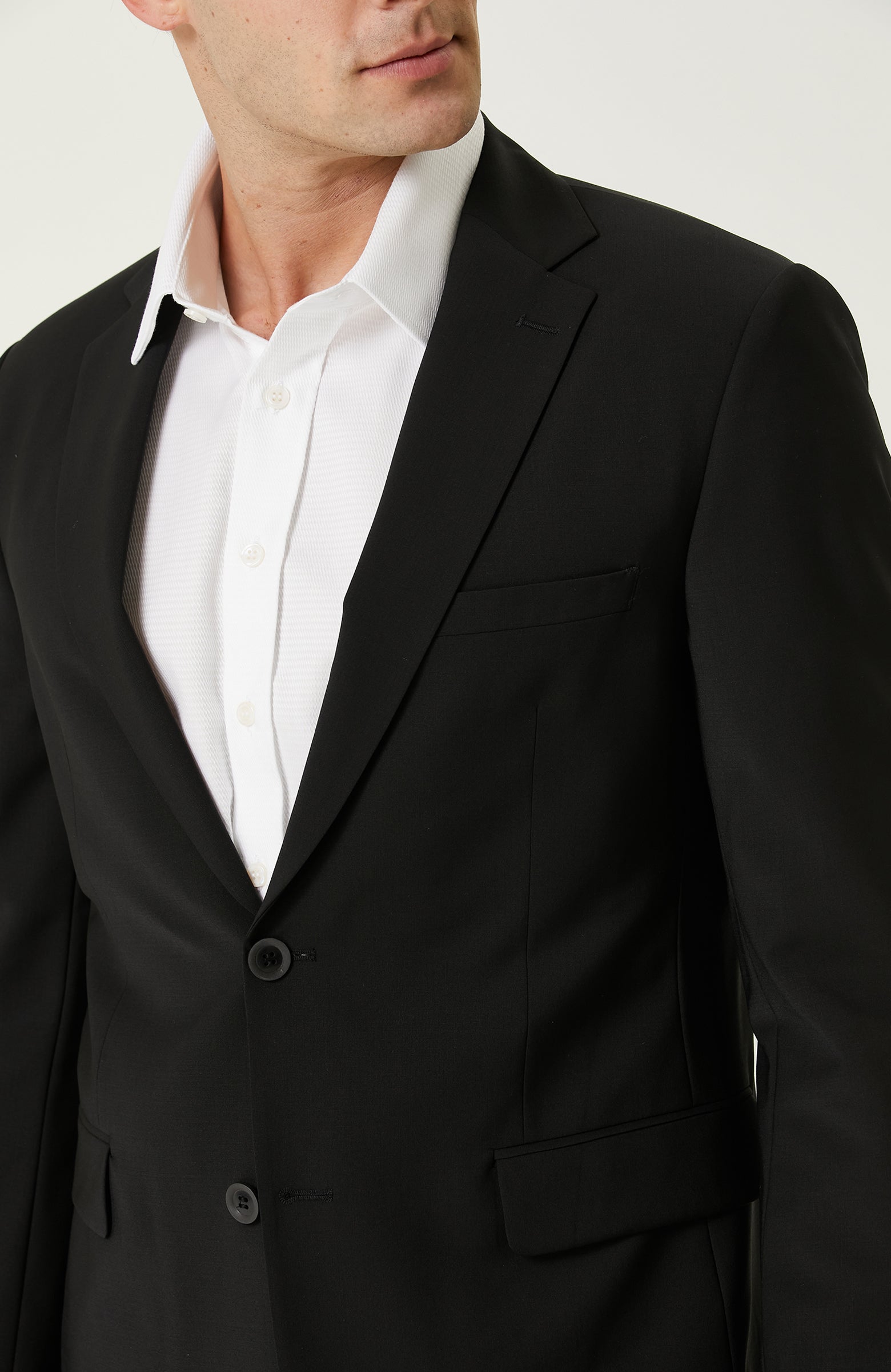 MEN'S Black Wool Classic Suit