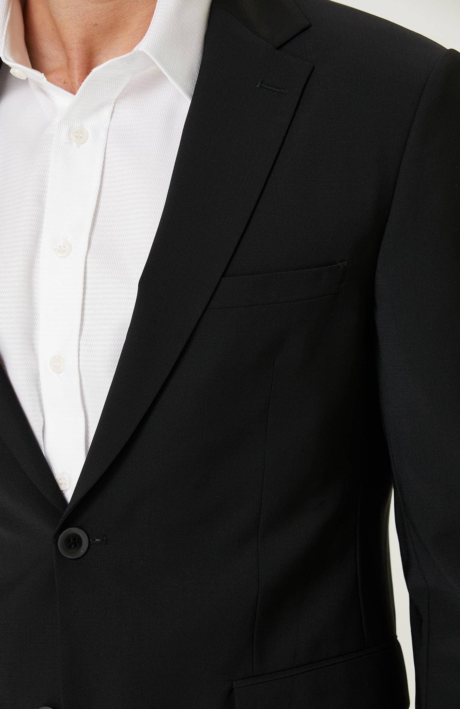 MEN'S Black Wool Classic Suit