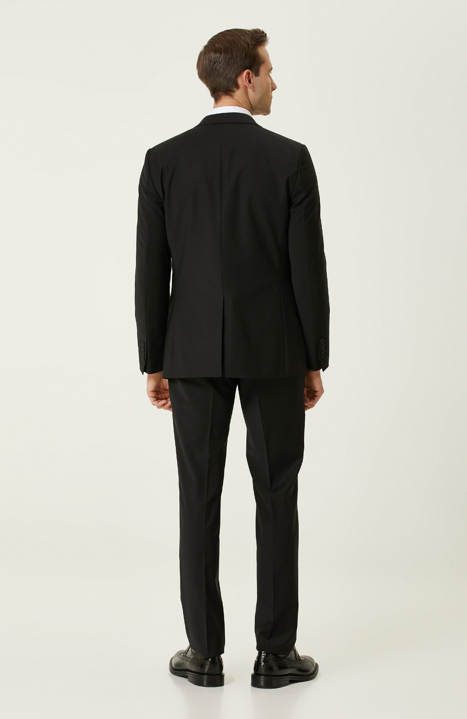 MEN'S Black Wool Classic Suit