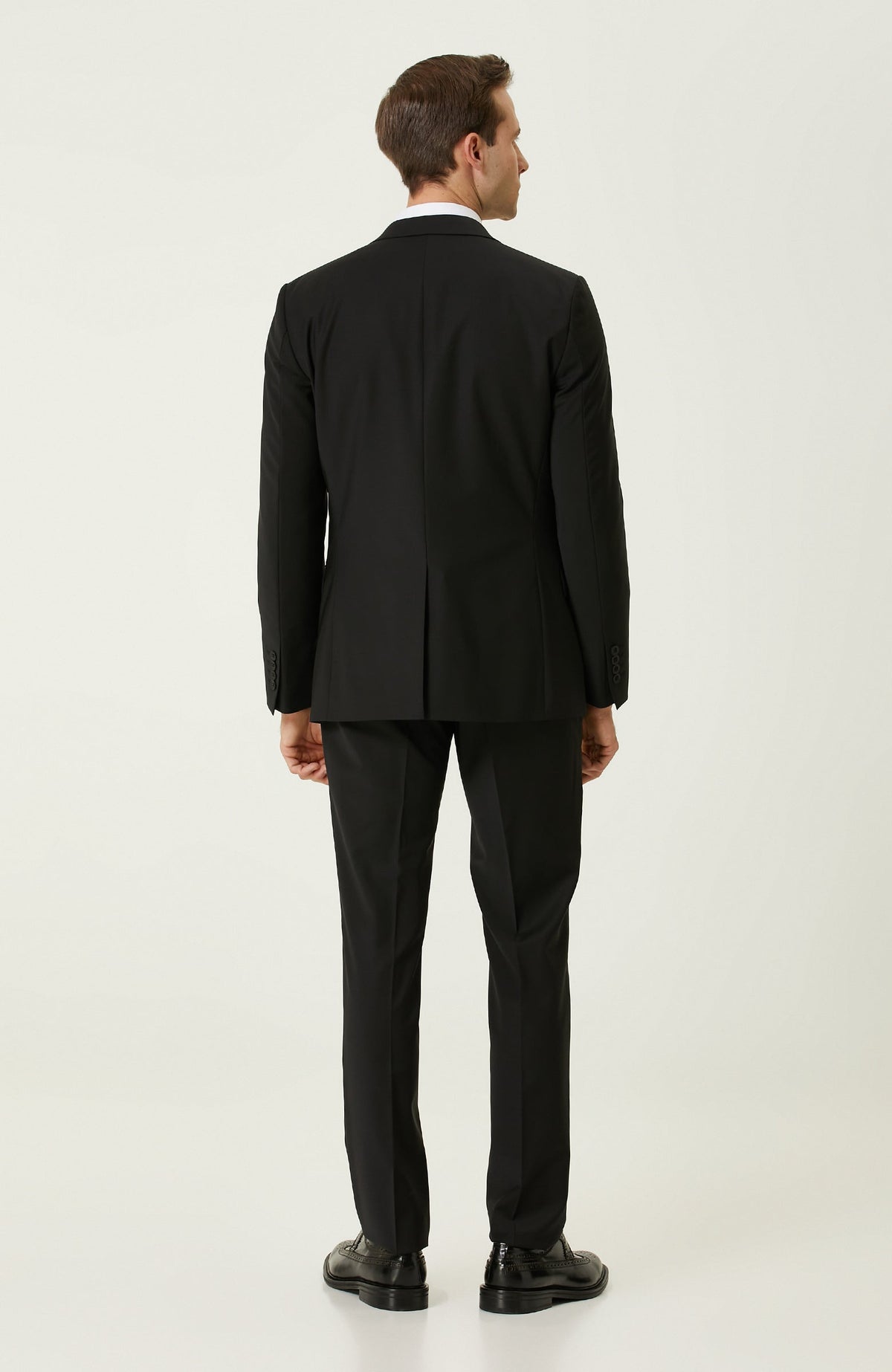 MEN'S Black Wool Classic Suit