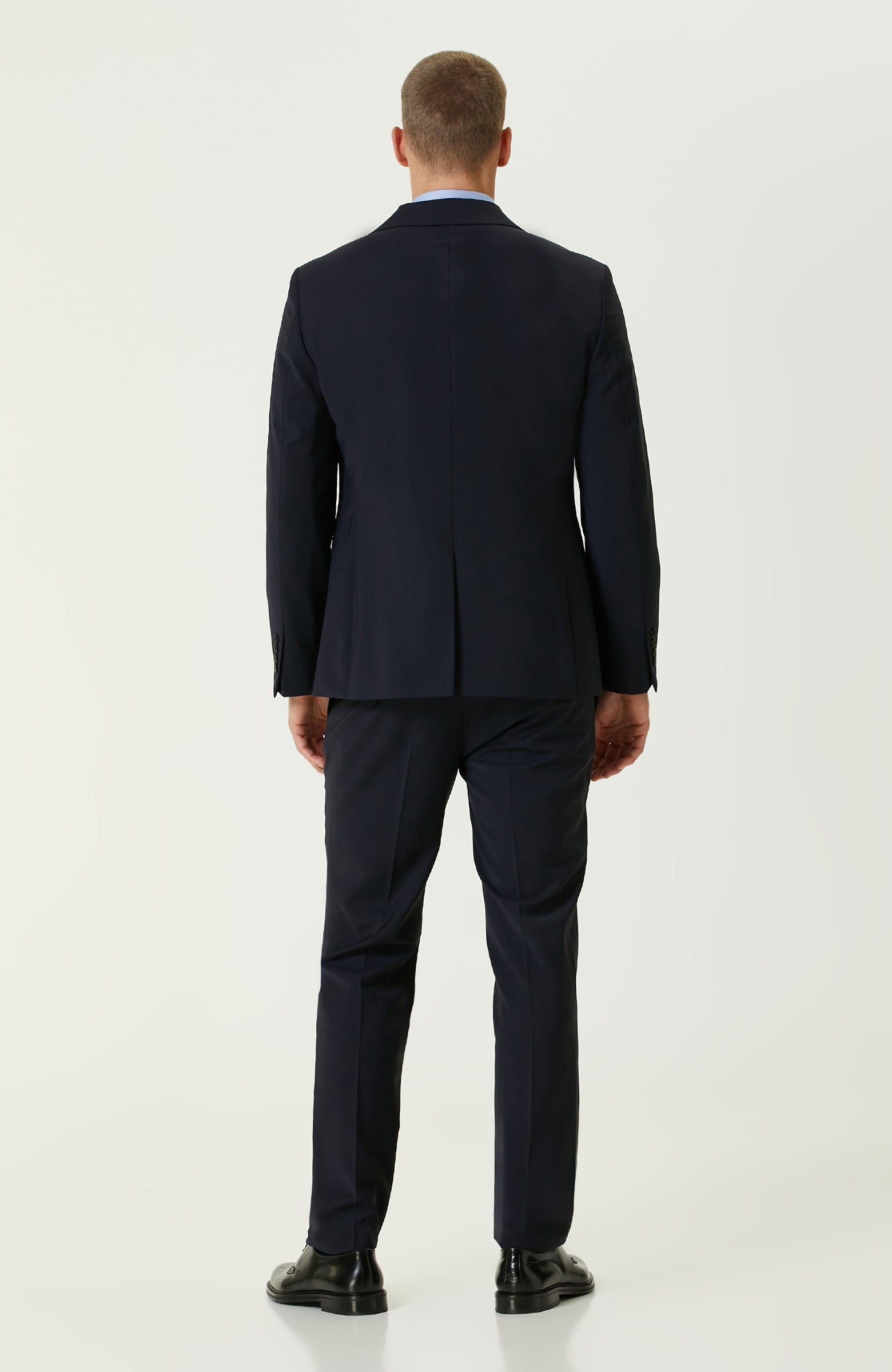 MEN'S Navy Blue Wool Classic Suit