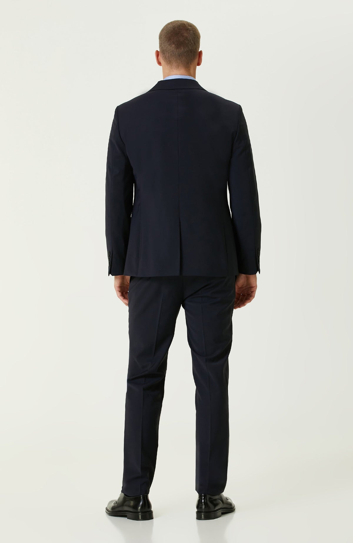 MEN'S Navy Blue Wool Classic Suit