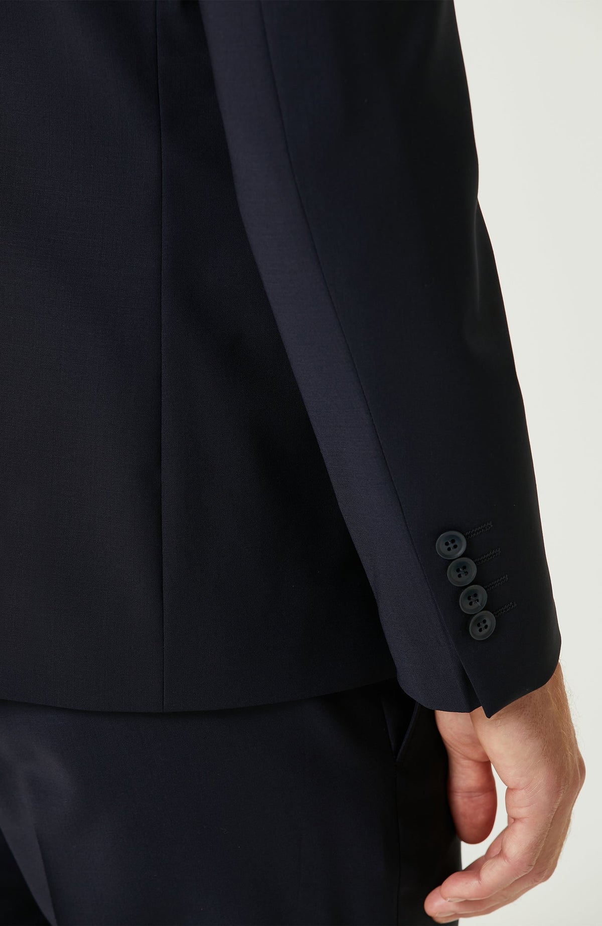 MEN'S Navy Blue Wool Classic Suit