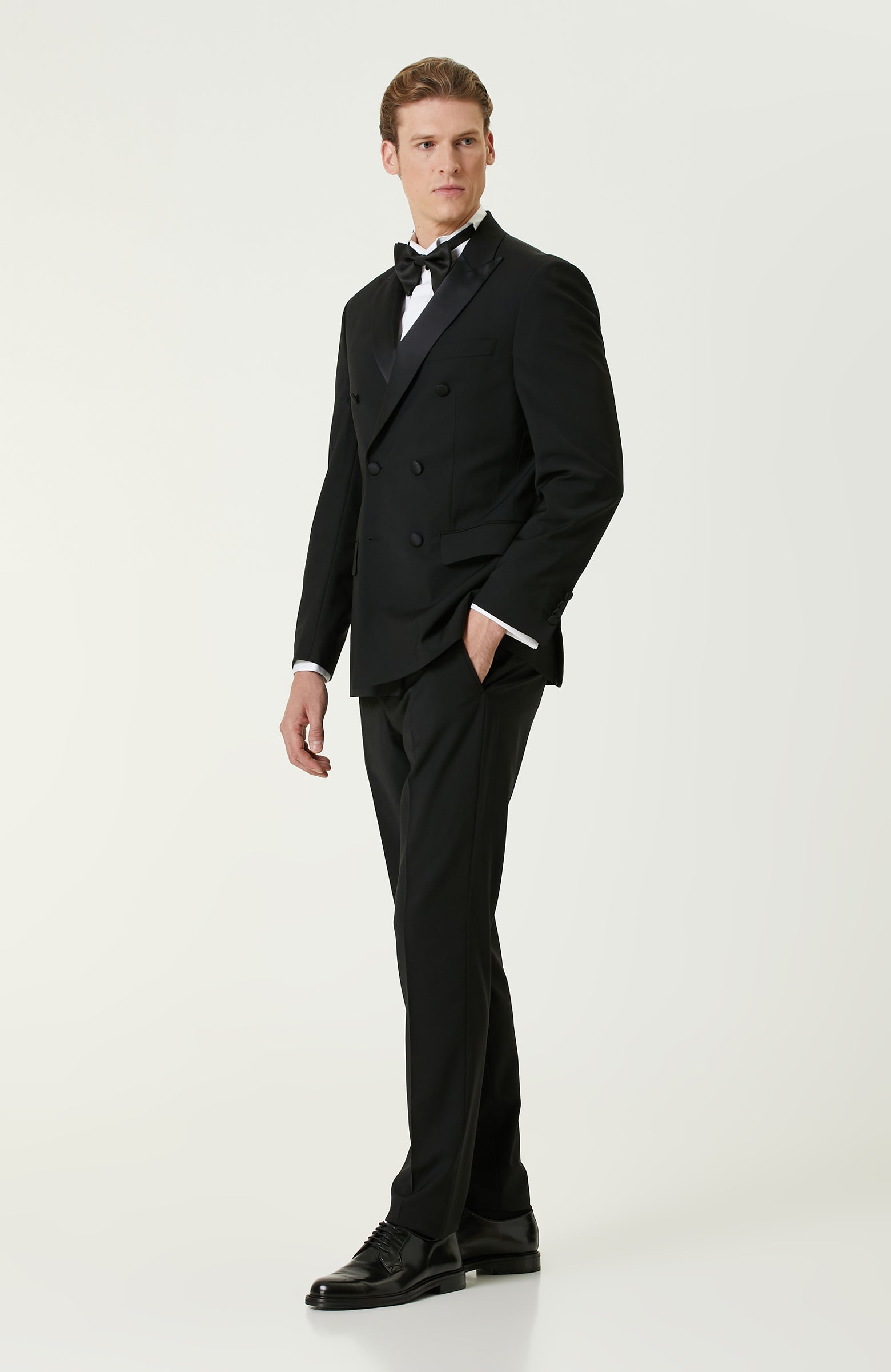 MEN'S Black Wool Mix Tuxedo Suit