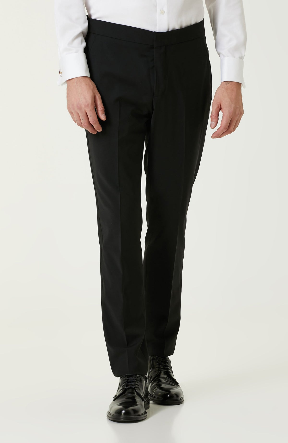 MEN'S Black Wool Mix Tuxedo Pants