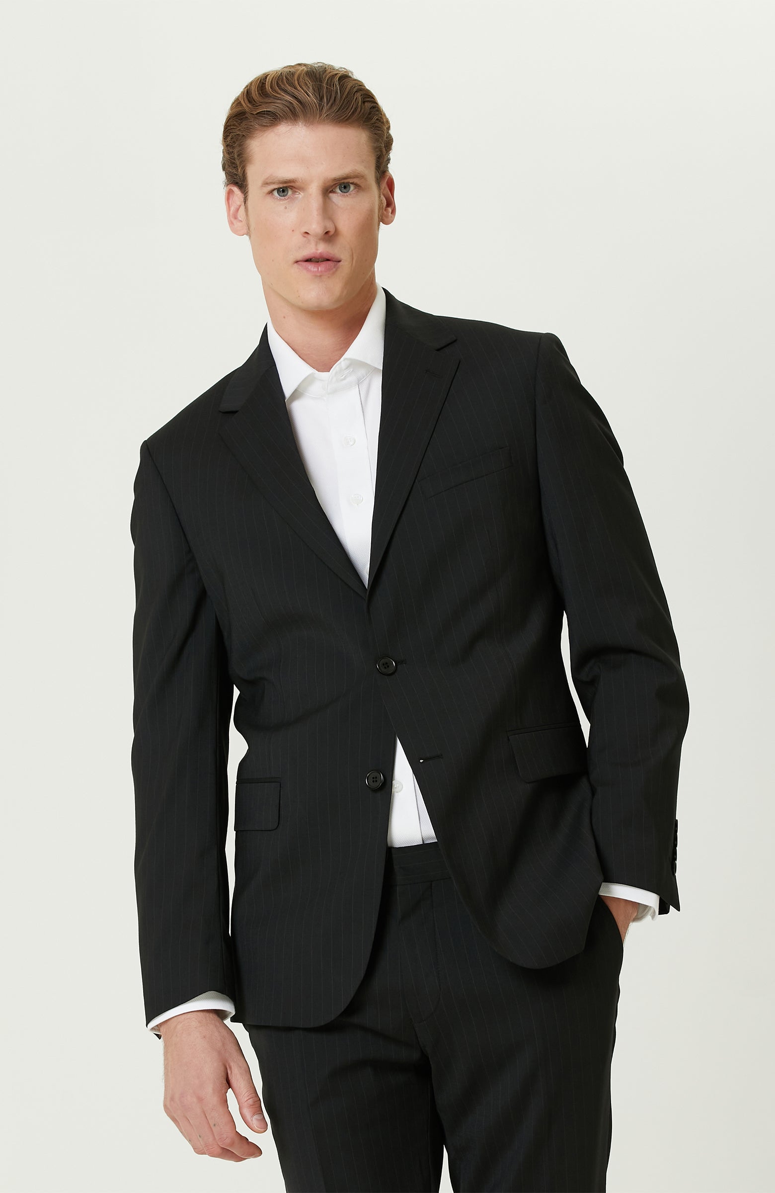 MEN'S Black Wool Mix Suit