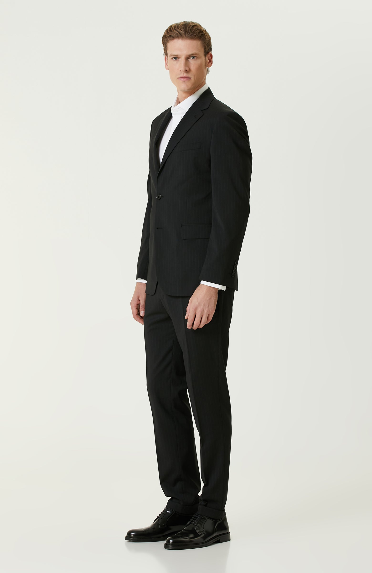 MEN'S Black Wool Mix Suit