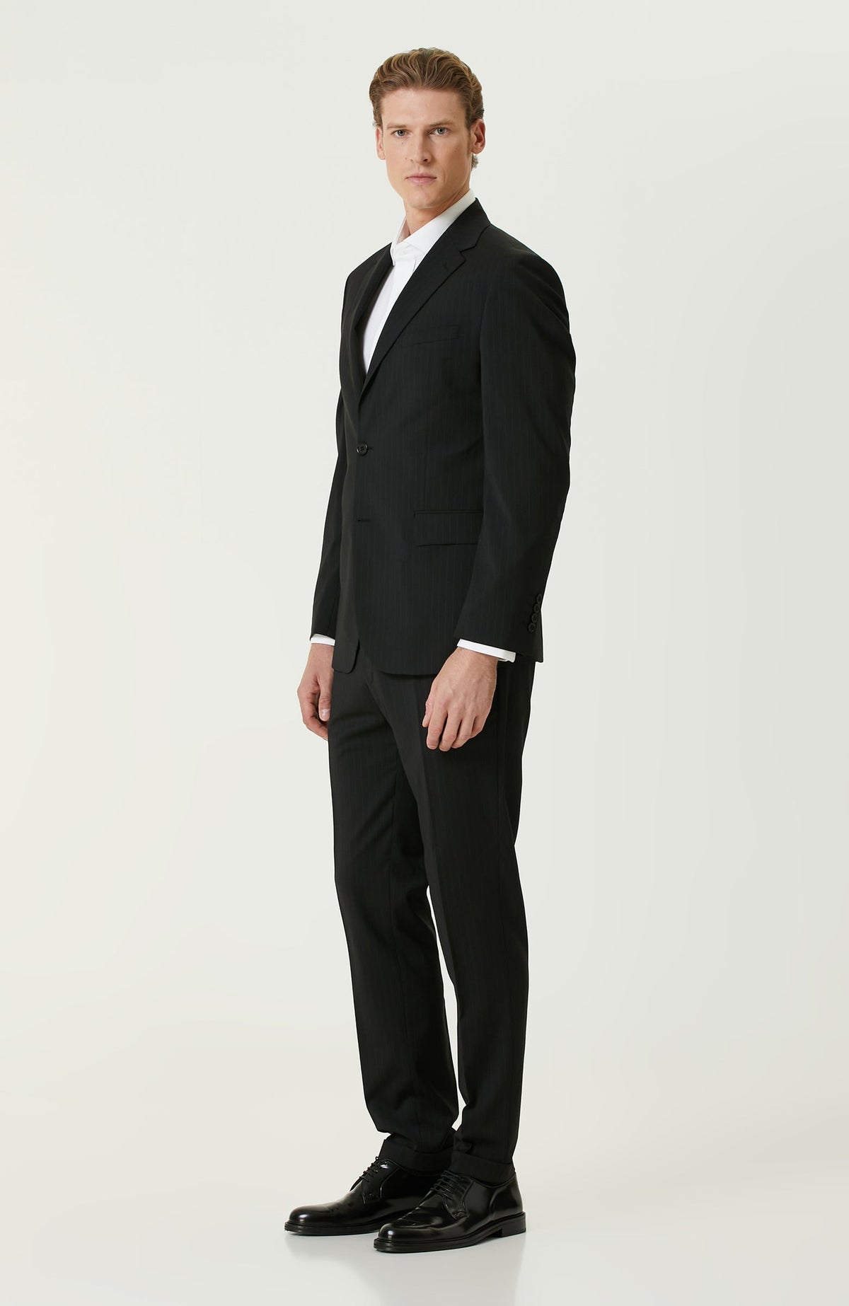 MEN'S Black Wool Mix Suit