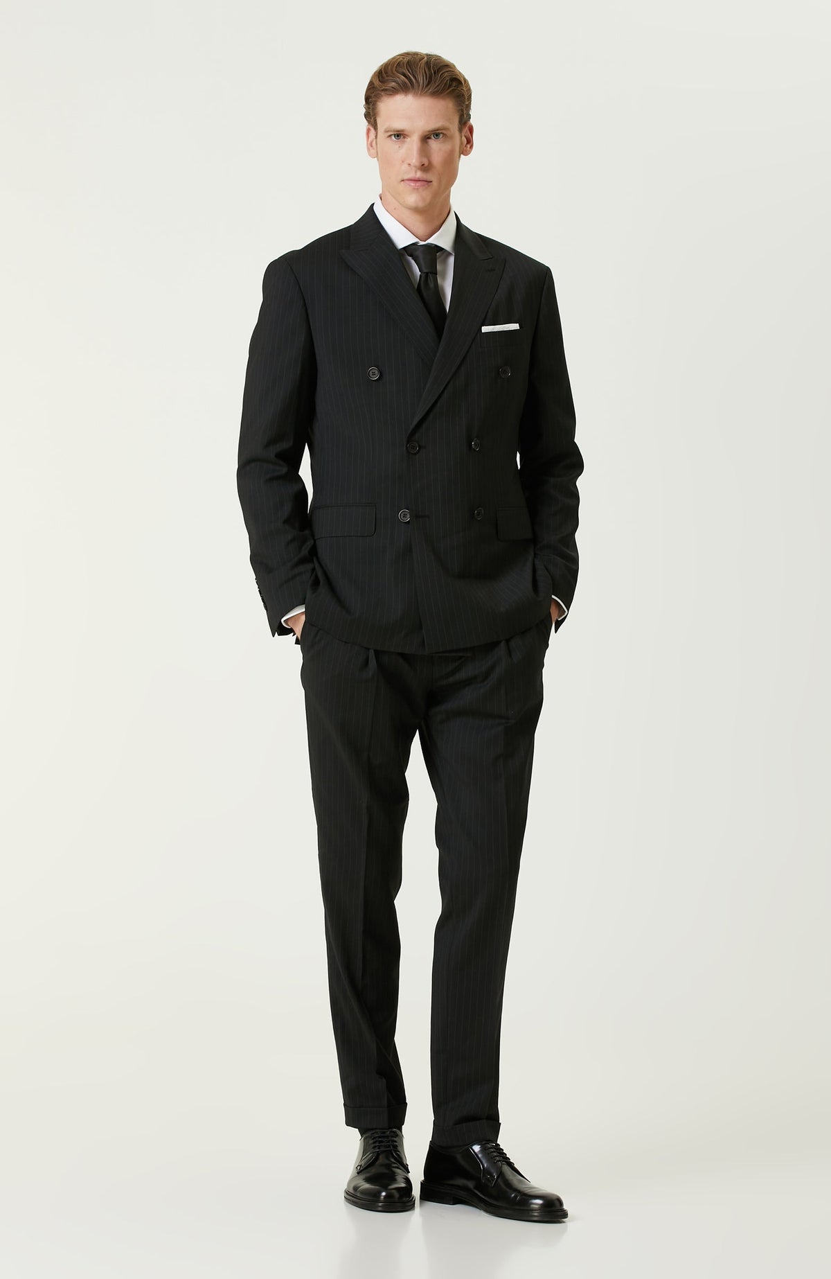 MEN'S Black Wool Mix Suit