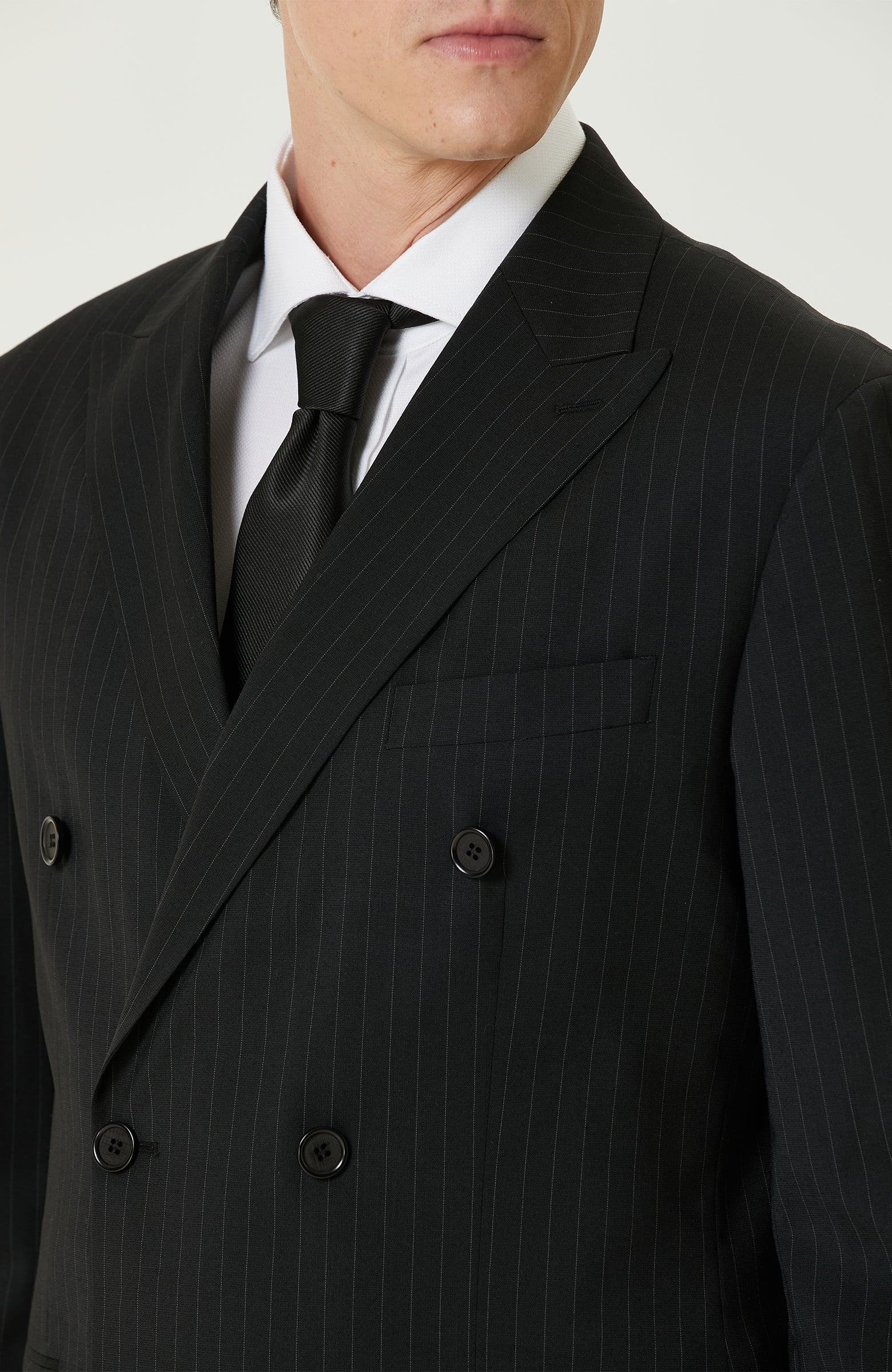 MEN'S Black Wool Mix Suit