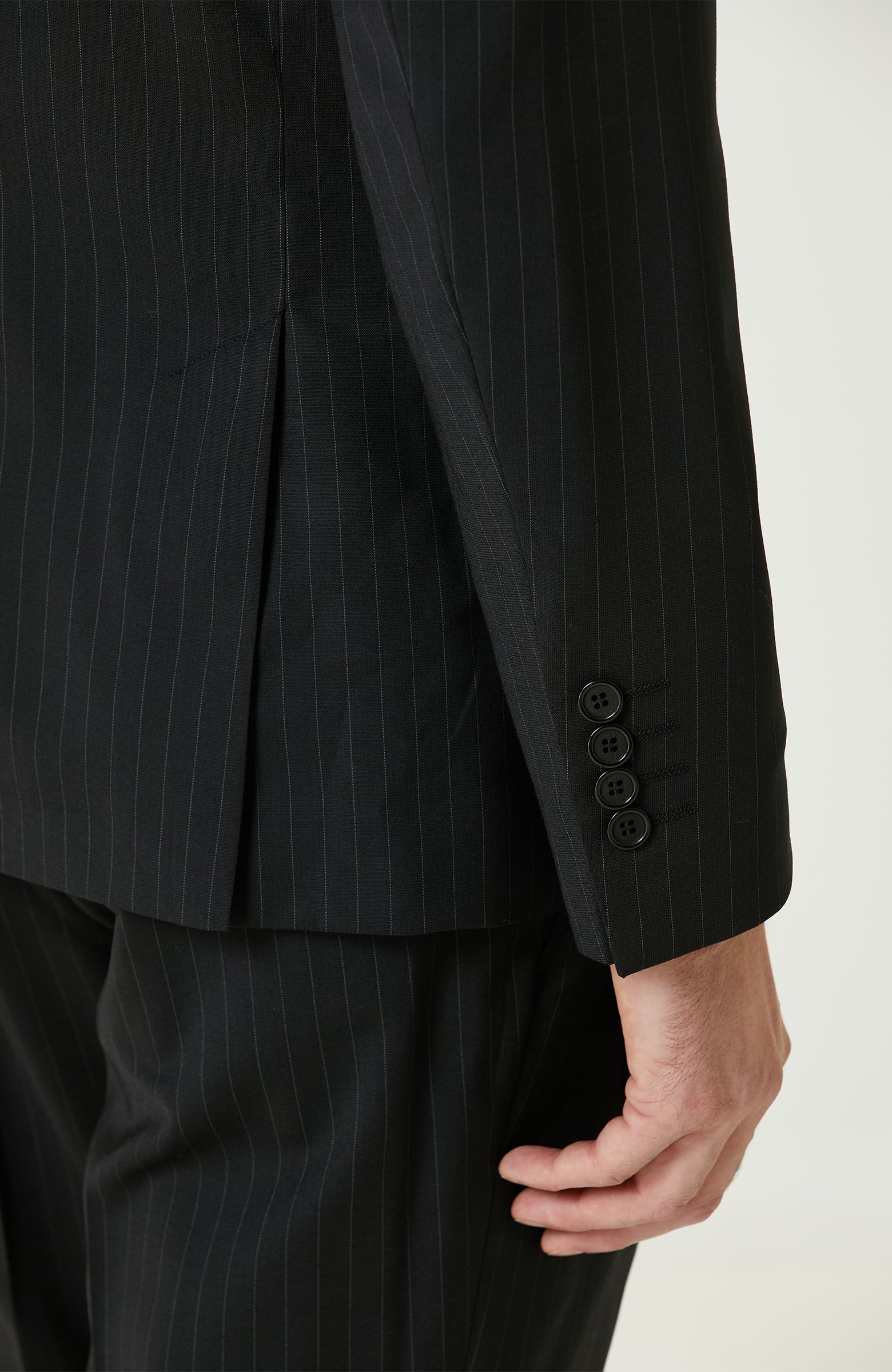 MEN'S Black Wool Mix Suit