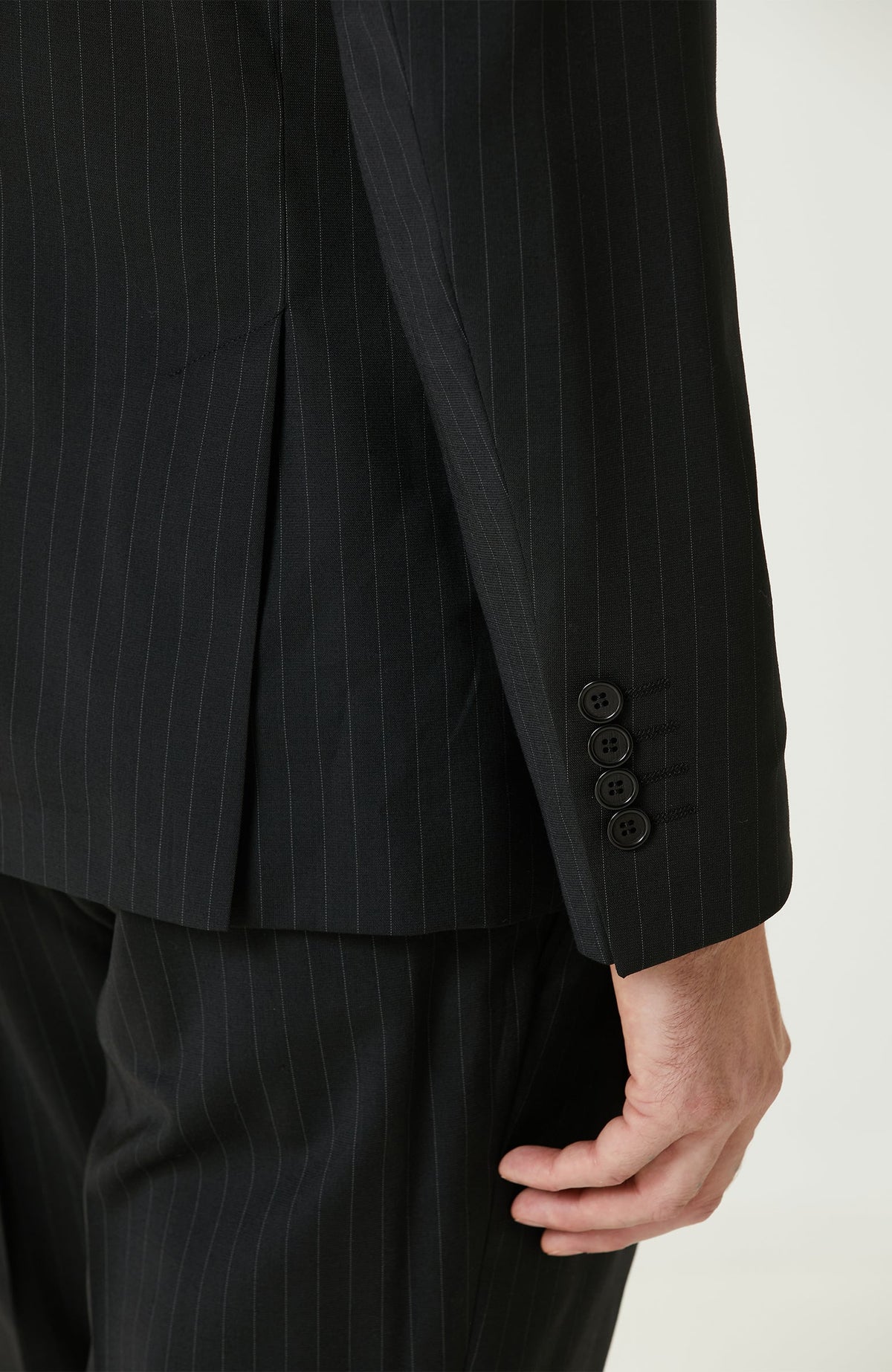 MEN'S Black Wool Mix Suit