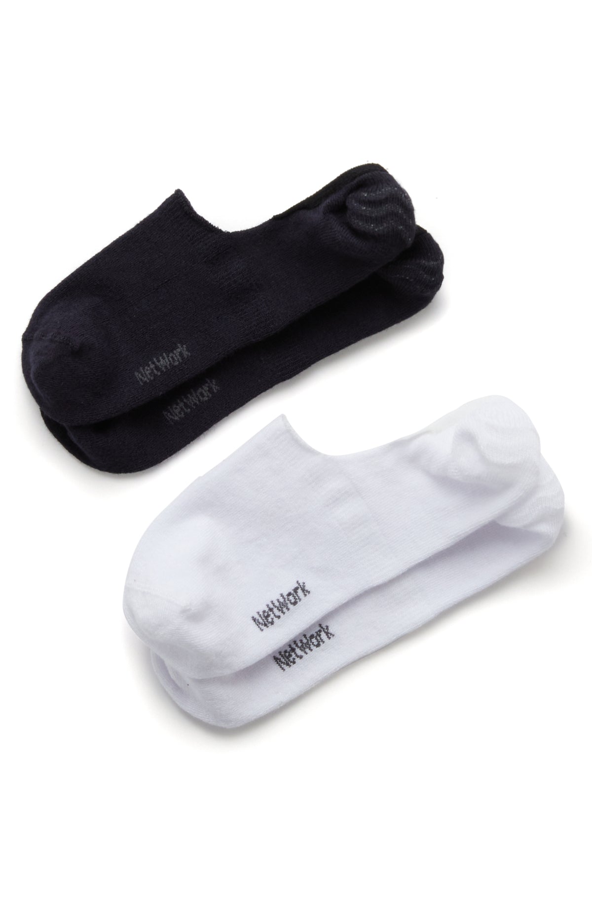 MEN'S White Navy Blue 2-Pack Bamboo Socks