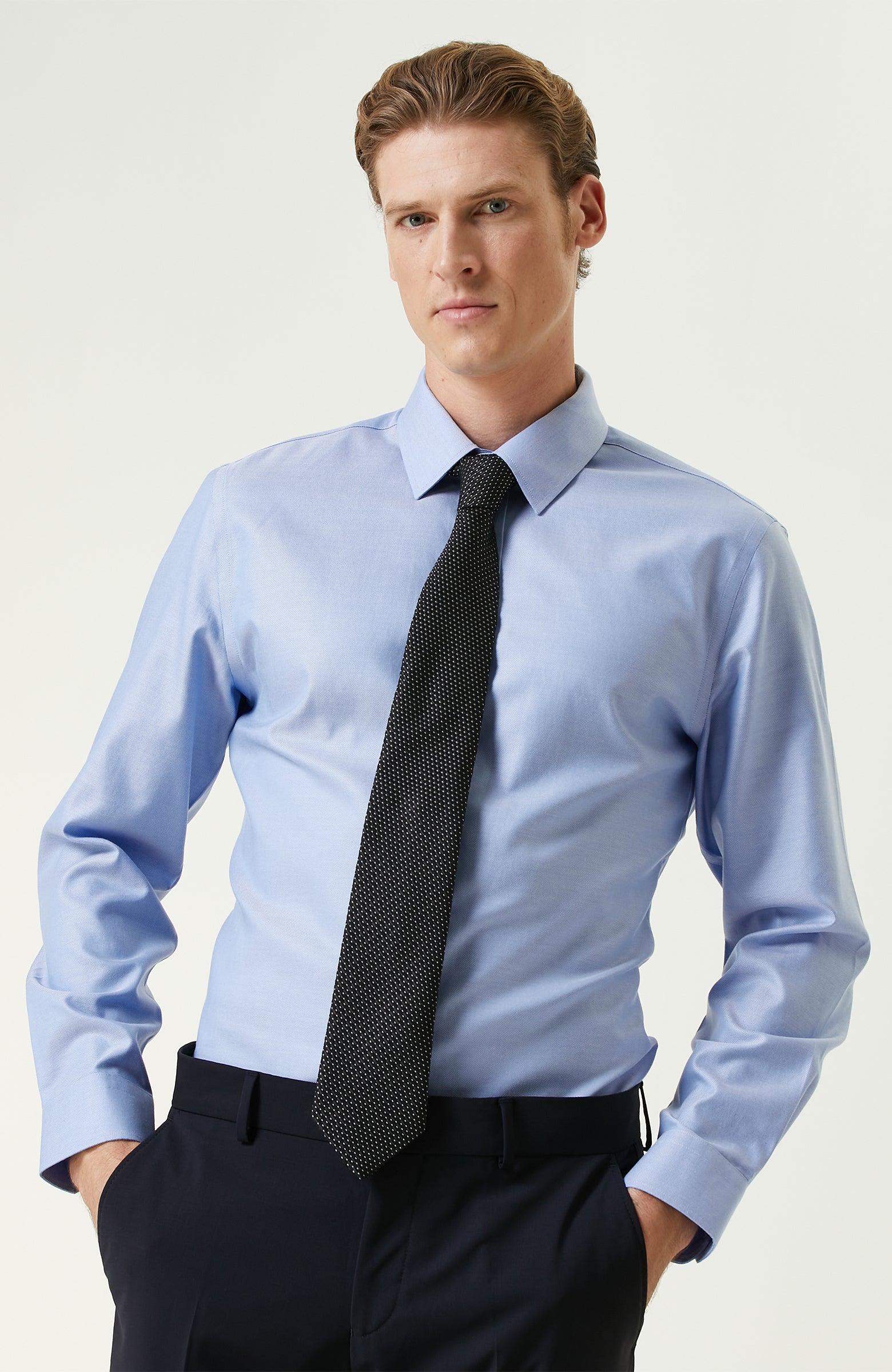 MEN'S Non-Iron Blue Oxford Shirt