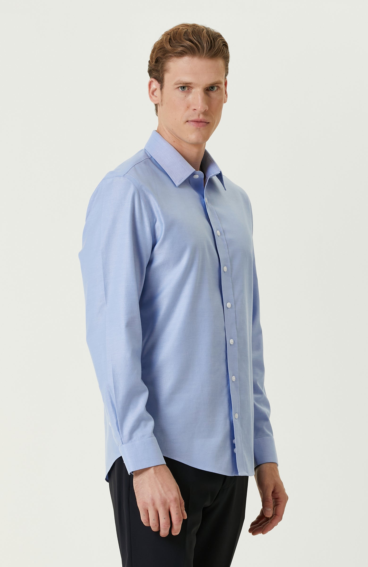 MEN'S Non-Iron Blue Oxford Shirt