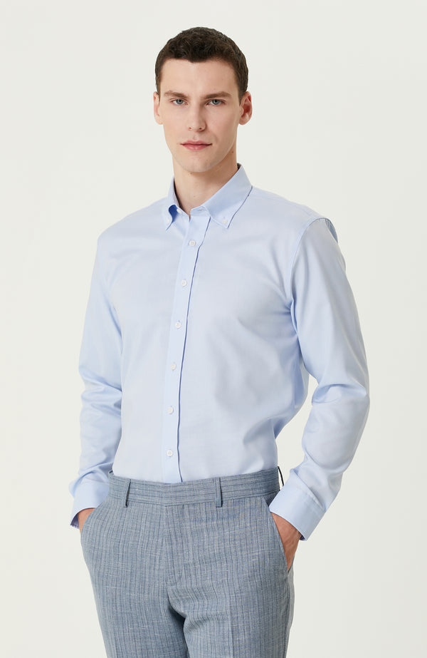 MEN'S Non Iron Light Blue Oxford Shirt