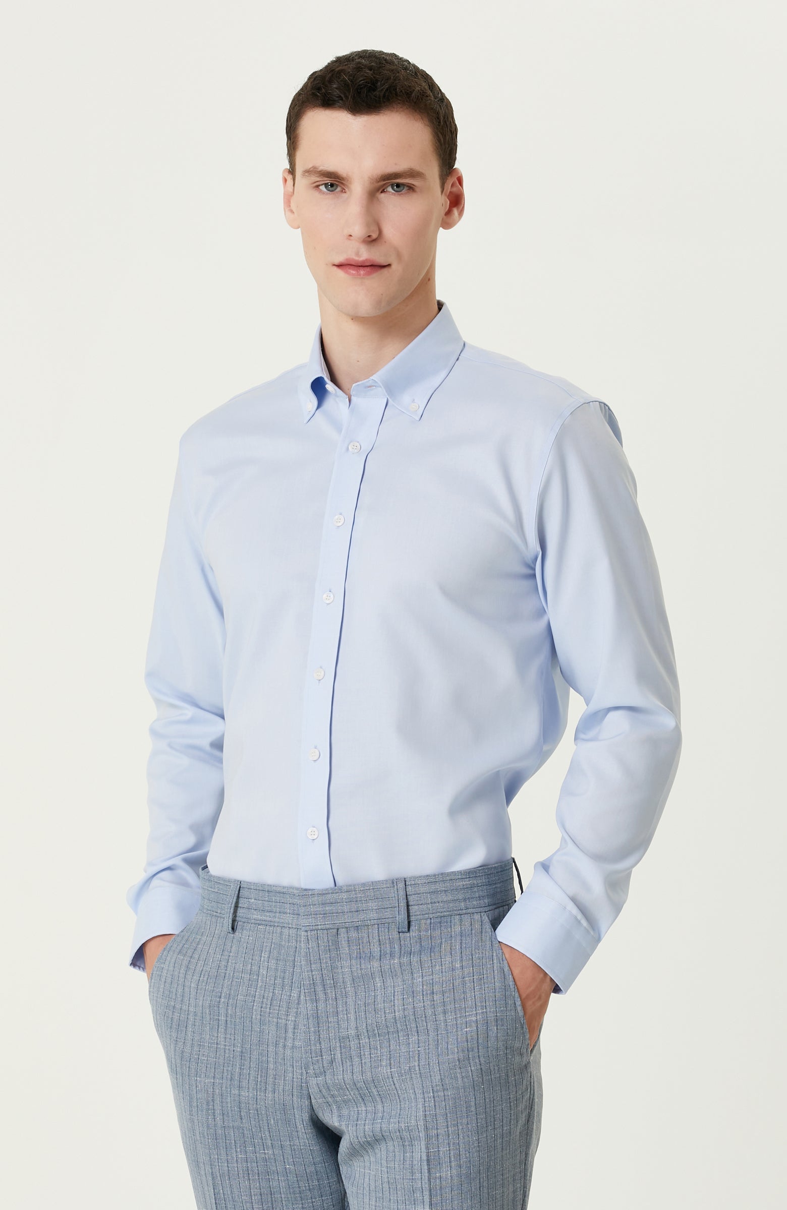 MEN'S Non Iron Light Blue Oxford Shirt