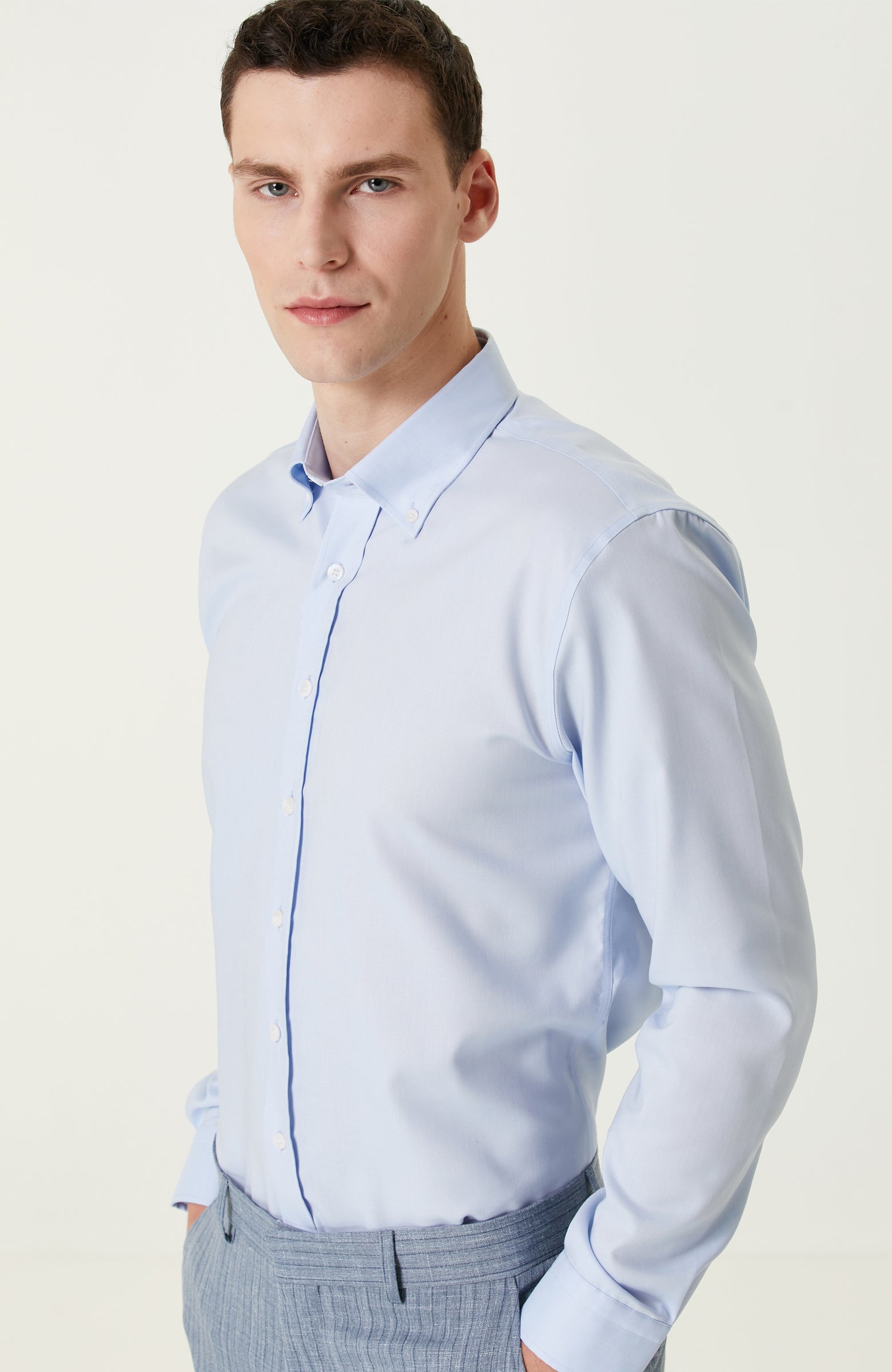 MEN'S Non Iron Light Blue Oxford Shirt