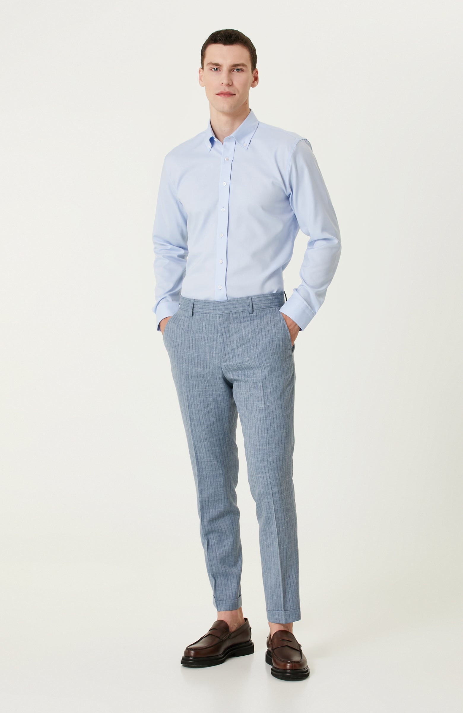 MEN'S Non Iron Light Blue Oxford Shirt