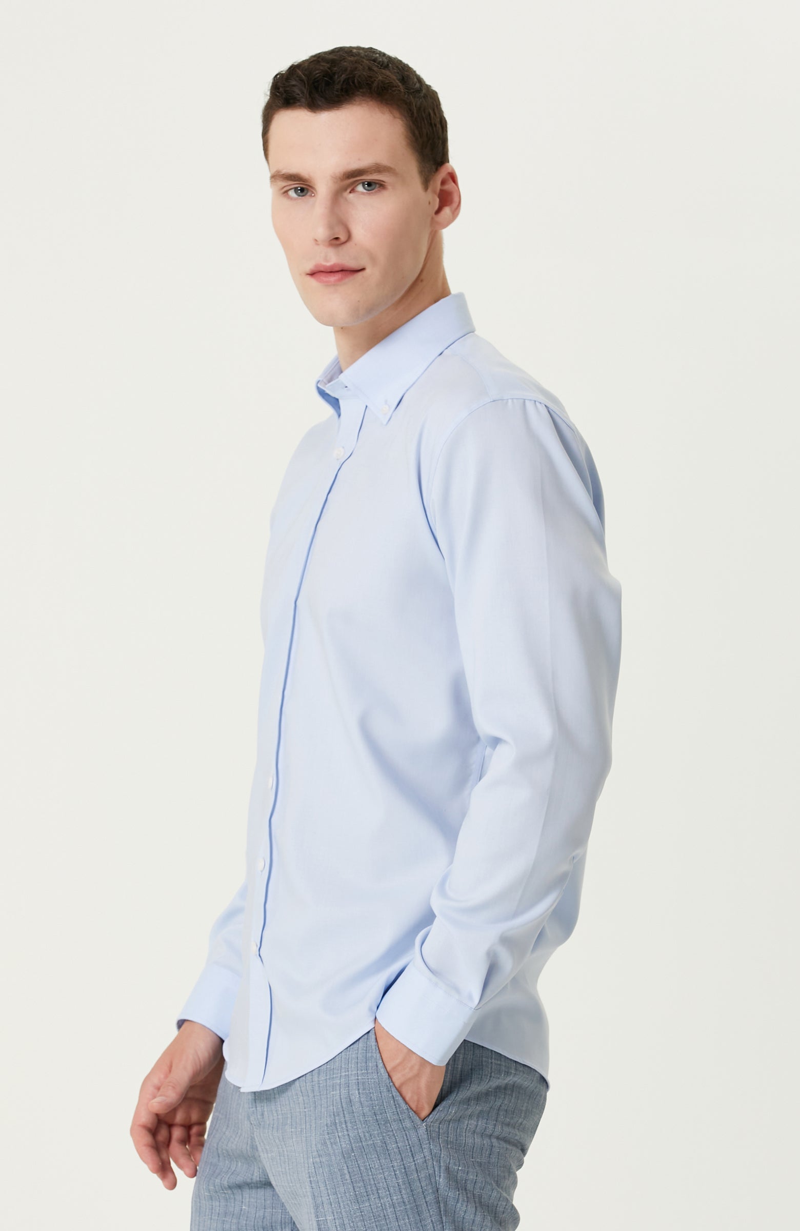 MEN'S Non Iron Light Blue Oxford Shirt